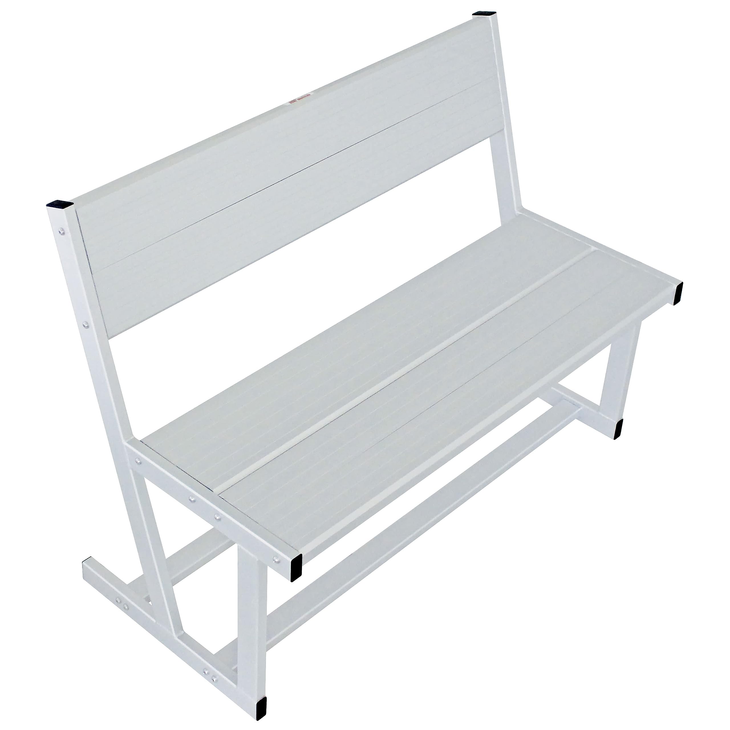 Extreme Max 3006.6641 Universal Aluminum Dock & Patio Bench - Heavy Duty Outdoor Seating for Lakeside, Deck, Garden & Backyard Relaxation