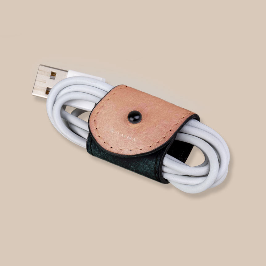 Eco-Friendly Peach & Forest Green Luxe Shapes EcoWrap Cord - Perfect for Gift Wrapping, DIY Crafts, and Home Decor