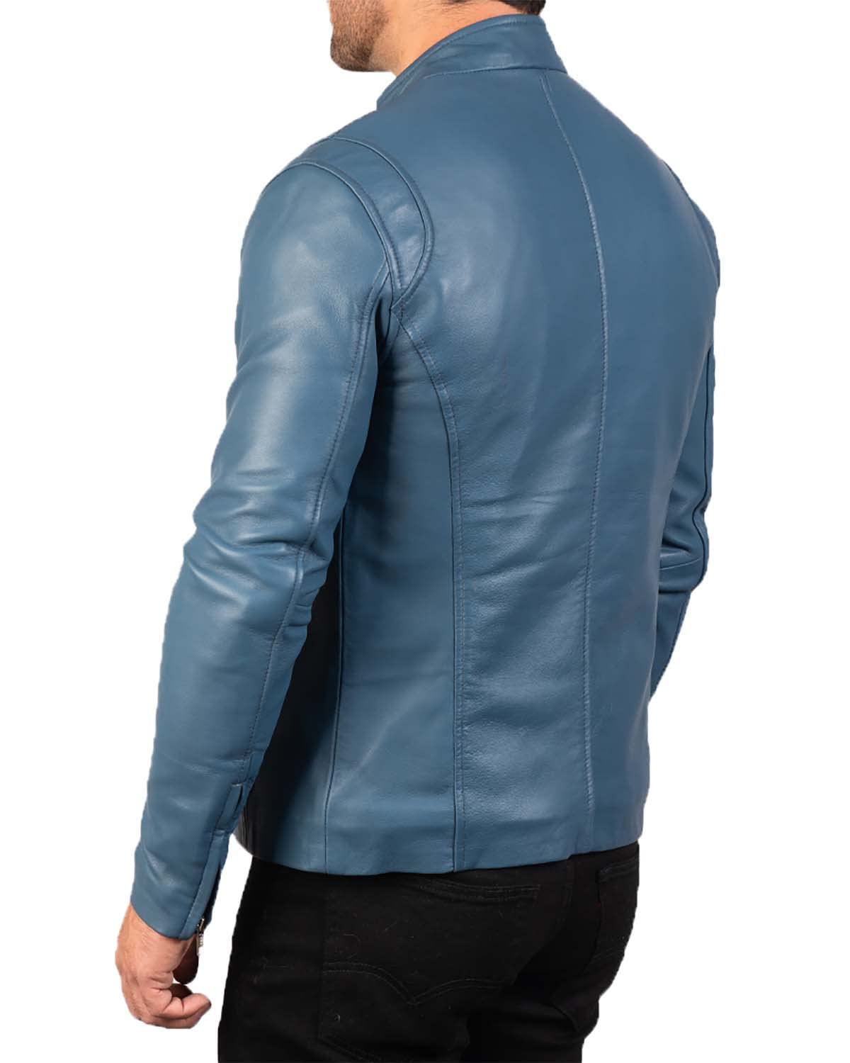 Premium Men's Sheepskin Leather Motorcycle Jacket - The Jacket Maker Ionic Biker Jacket for Riding & Casual Wear | Durable, Stylish & Comfortable for Everyday Use