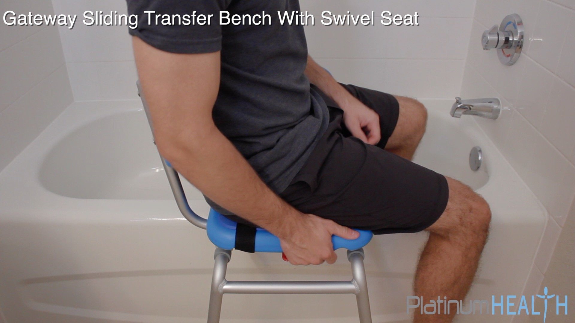 Premium Sliding Bath Transfer Bench with Swivel Seat & Padded Cushion - Adjustable Shower Chair for Elderly & Disabled - Safe Bathroom Mobility Aid for Seniors, Post-Surgery Recovery & Home Care Use