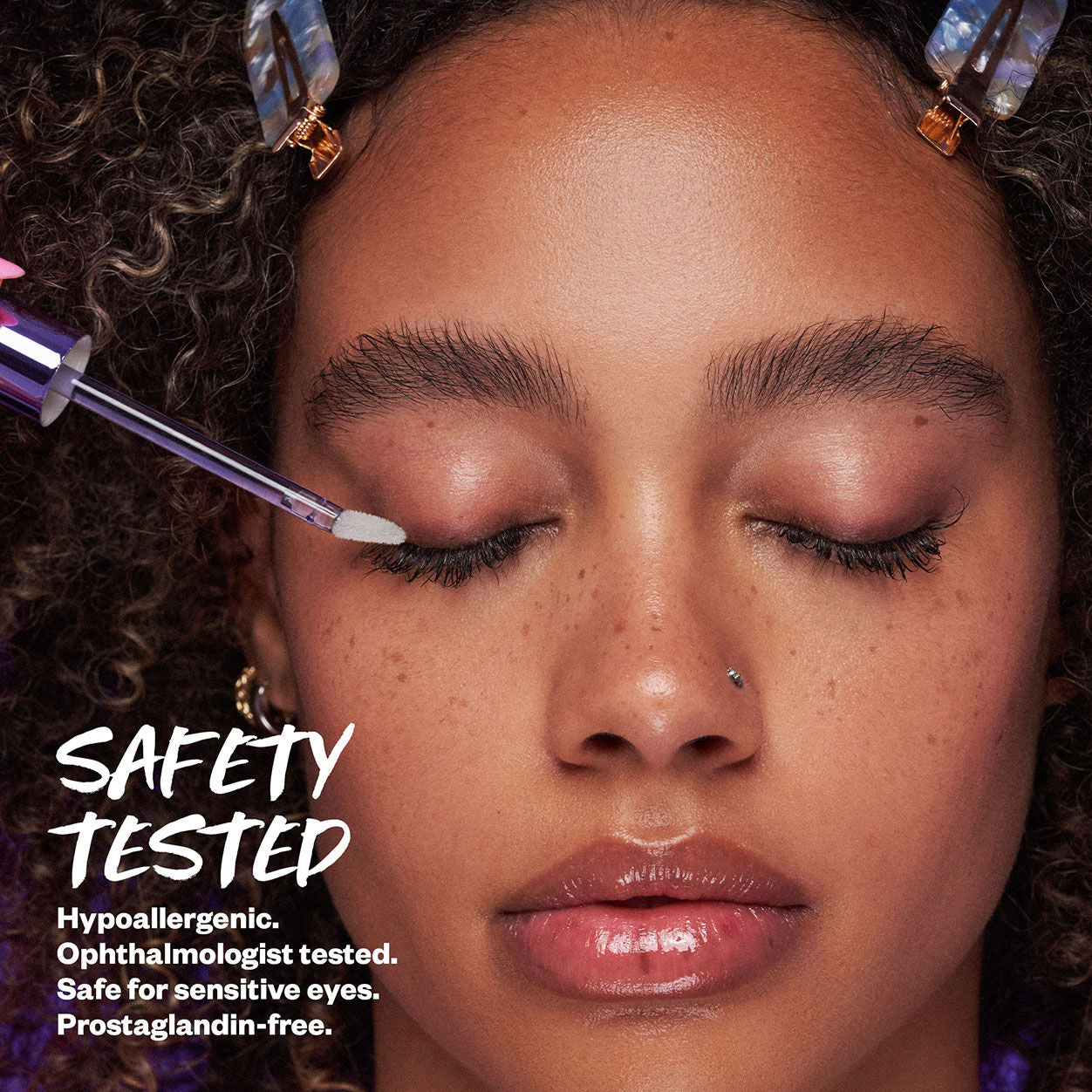 GrowPotion Fluffy Lash & Brow Growth Serum - Natural Eyelash Enhancer for Longer, Thicker Lashes & Brows | Perfect for Nighttime Routine & Special Occasions