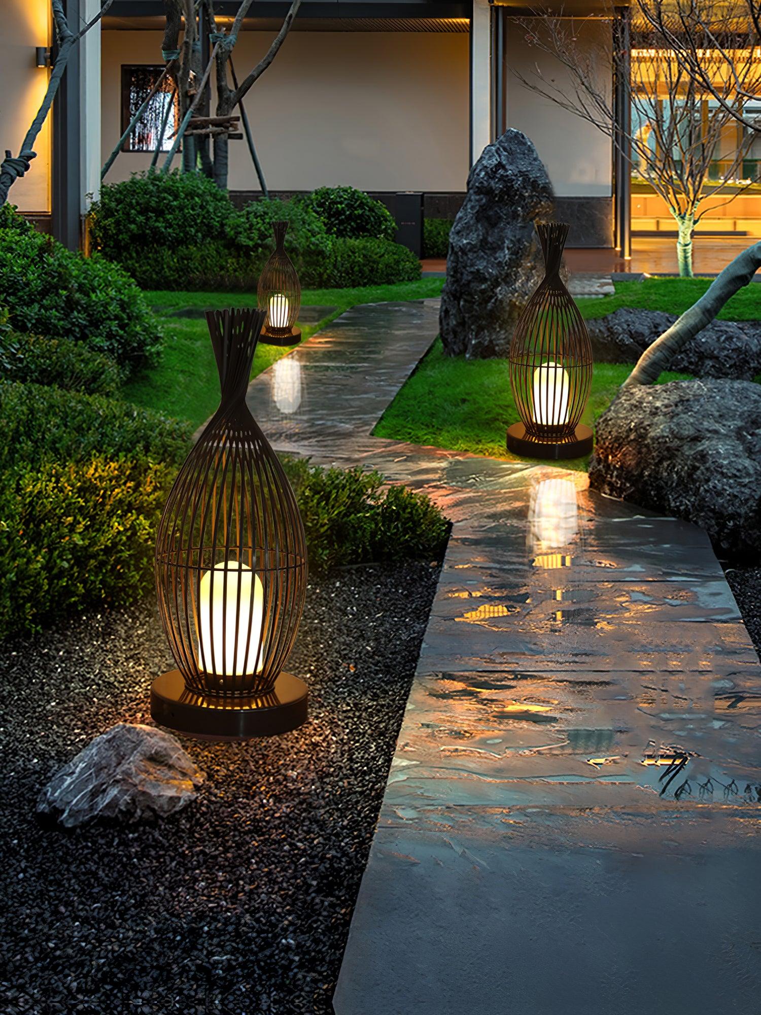 Aurora Orbis Lantern - Waterproof Outdoor Solar LED Light for Garden, Patio, Yard - Romantic Ambiance Lighting for Backyard, Pathway, Deck