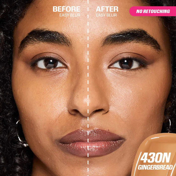HUDA BEAUTY Easy Blur™ Natural Airbrush Foundation with Niacinamide - Lightweight, Buildable Coverage for Flawless Skin | Perfect for Everyday Wear & Special Occasions