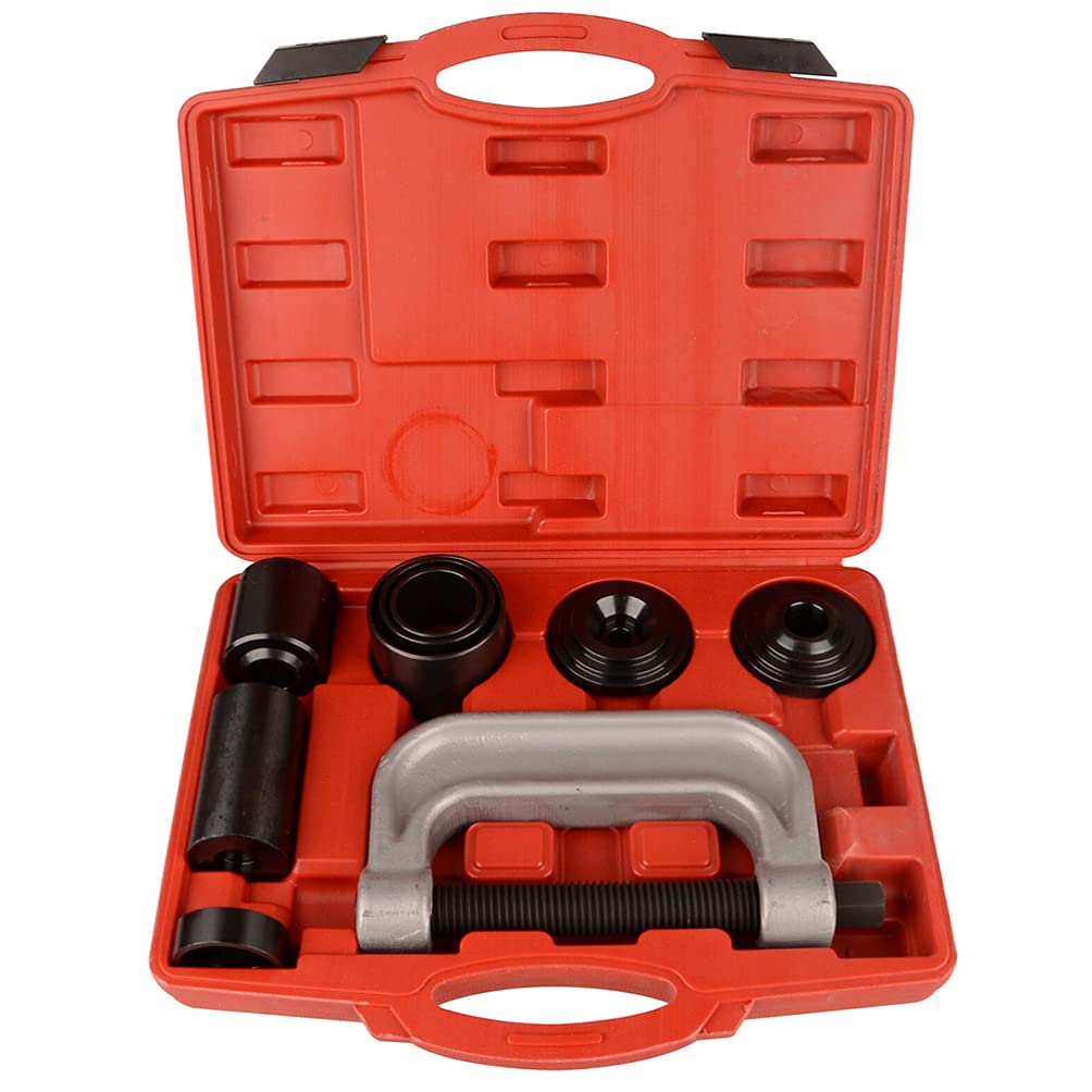 BESPORTBLE 10-Piece Ball Joint Press Kit - U Joint Removal Tool Set with Drive Adapters for Automotive Repair - Perfect for DIY Mechanics and Professional Garage Use