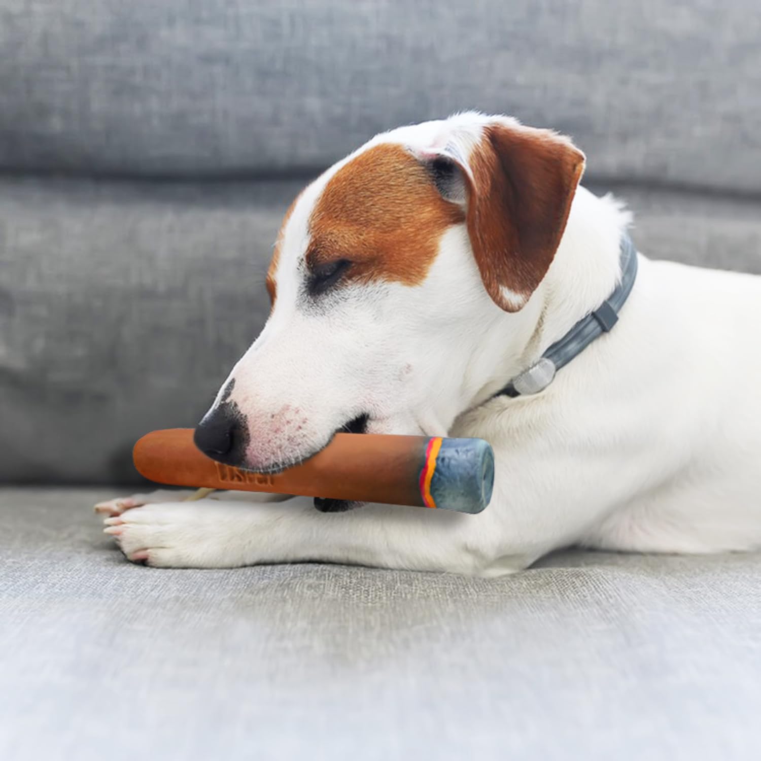 **Squeaky Cigar Dog Chew Toys - Latex Interactive Puppy Teething Toys for Small & Medium Breeds - Fun Imitation Cigar for Playtime & Training (Brown) - Perfect for Indoor & Outdoor Play, Boredom Relief**