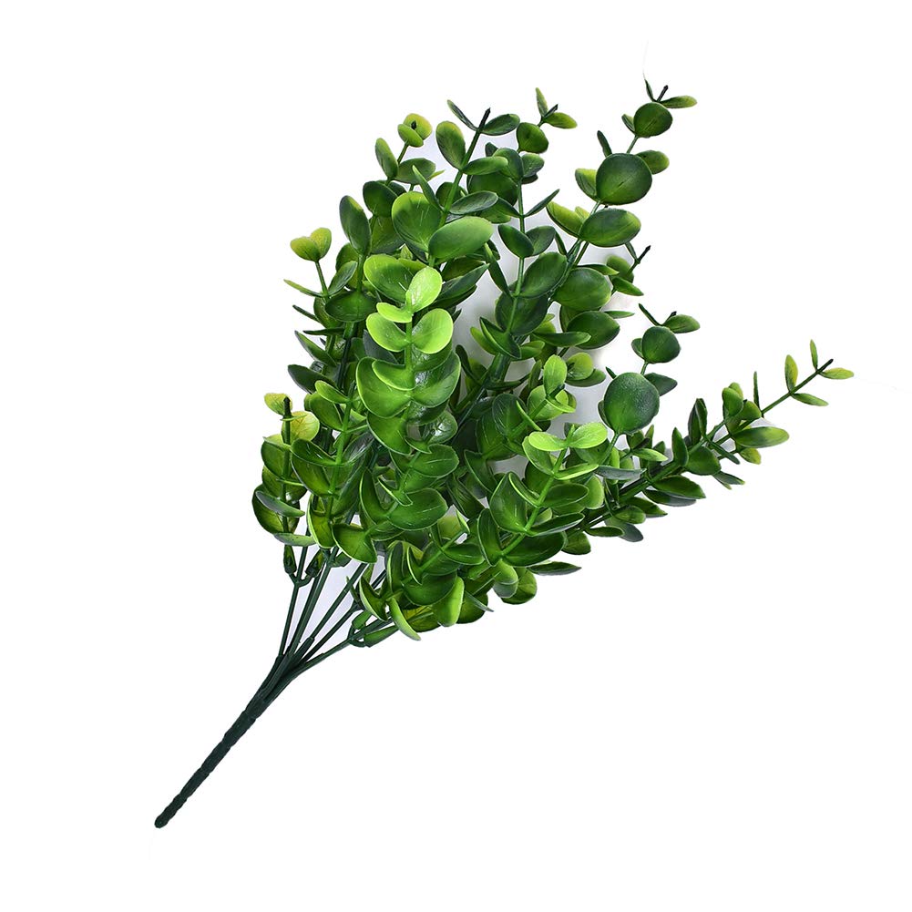 Lucare 1Pc Artificial Eucalyptus Leaves - Lifelike Fake Green Plant for Home, Office, Garden & Wedding Decor - Perfect for Table Centerpieces, Shelf Displays & Indoor Greenery