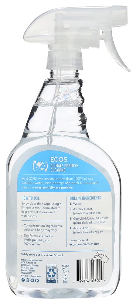 Eco-Friendly Vinegar Window Cleaner - 2 Packs (6 Bottles, 22 Fl Oz Each) - Streak-Free Glass & Mirror Cleaner for Home, Office & Car Windows