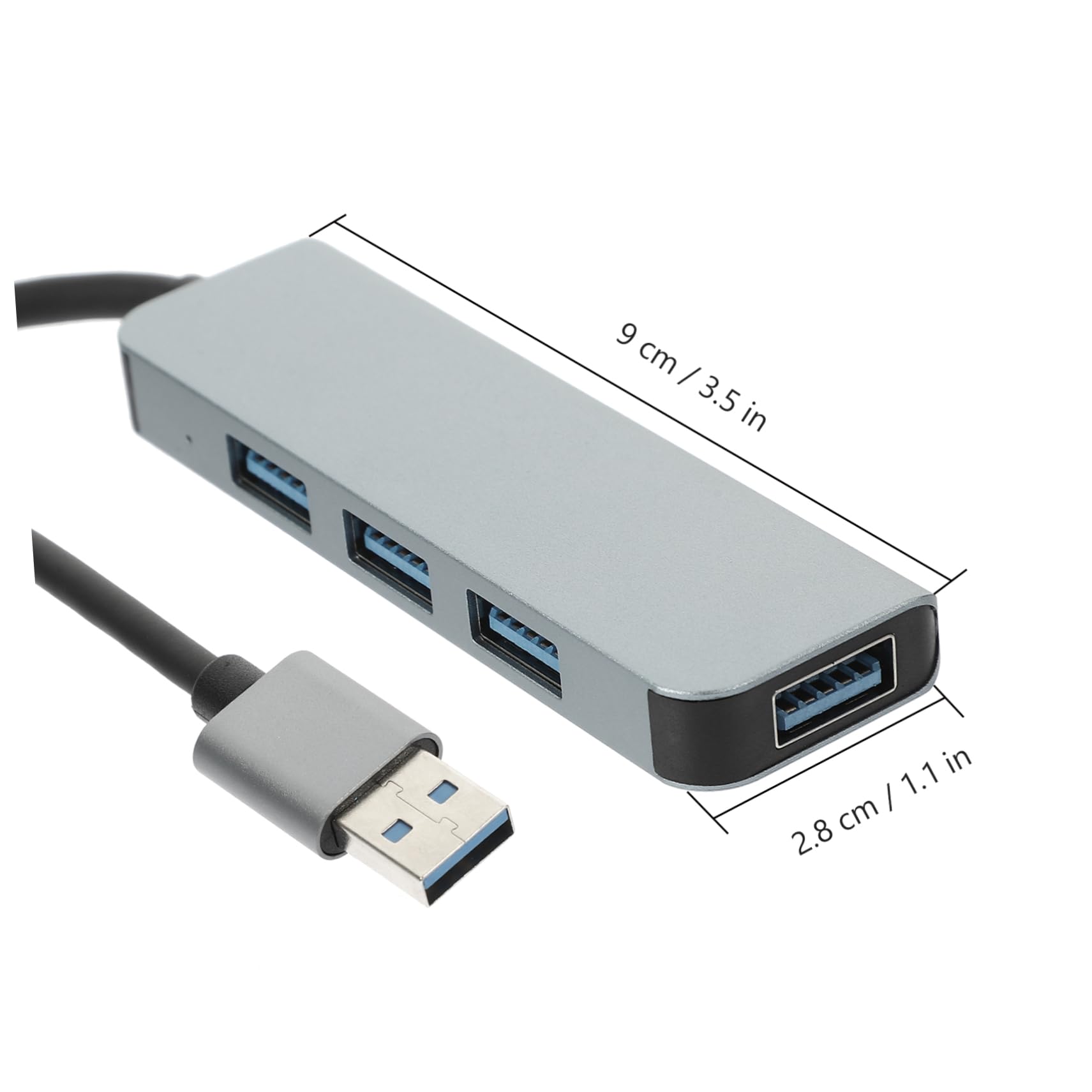 Veemoon 4-Port USB 3.0 Hub for Laptop, High-Speed USB Splitter with Data Transfer & Charging, Compact Multi-Port USB Hub for MacBook, PC, Tablet & Phone - Perfect for Home Office, Travel & Workspace Setup