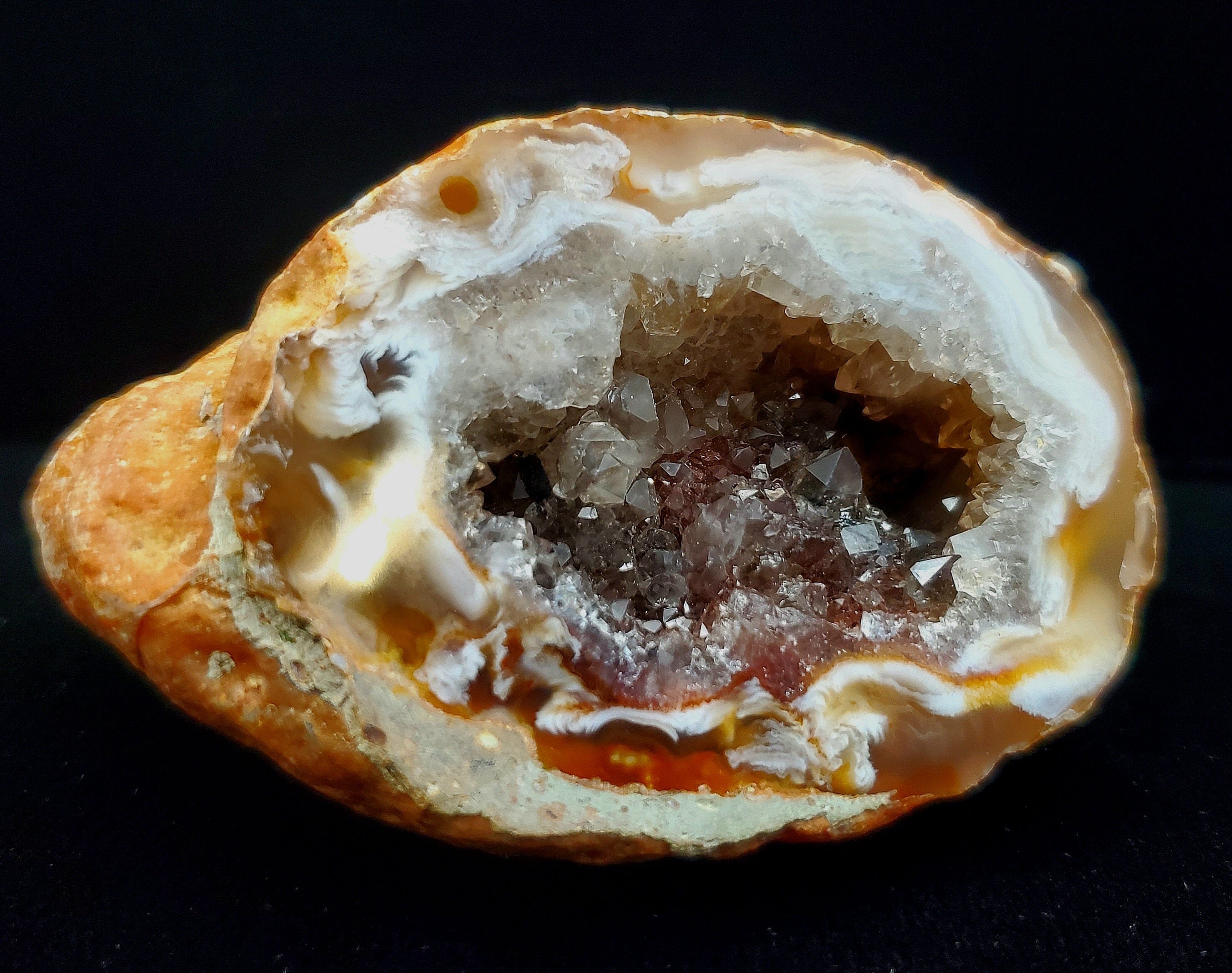 Natural Agate Geode Slice - 7 Inch Unique Crystal Display for Home Decor, Meditation & Healing Stone Collection | Perfect for Gifts, Office Desk & Spiritual Spaces