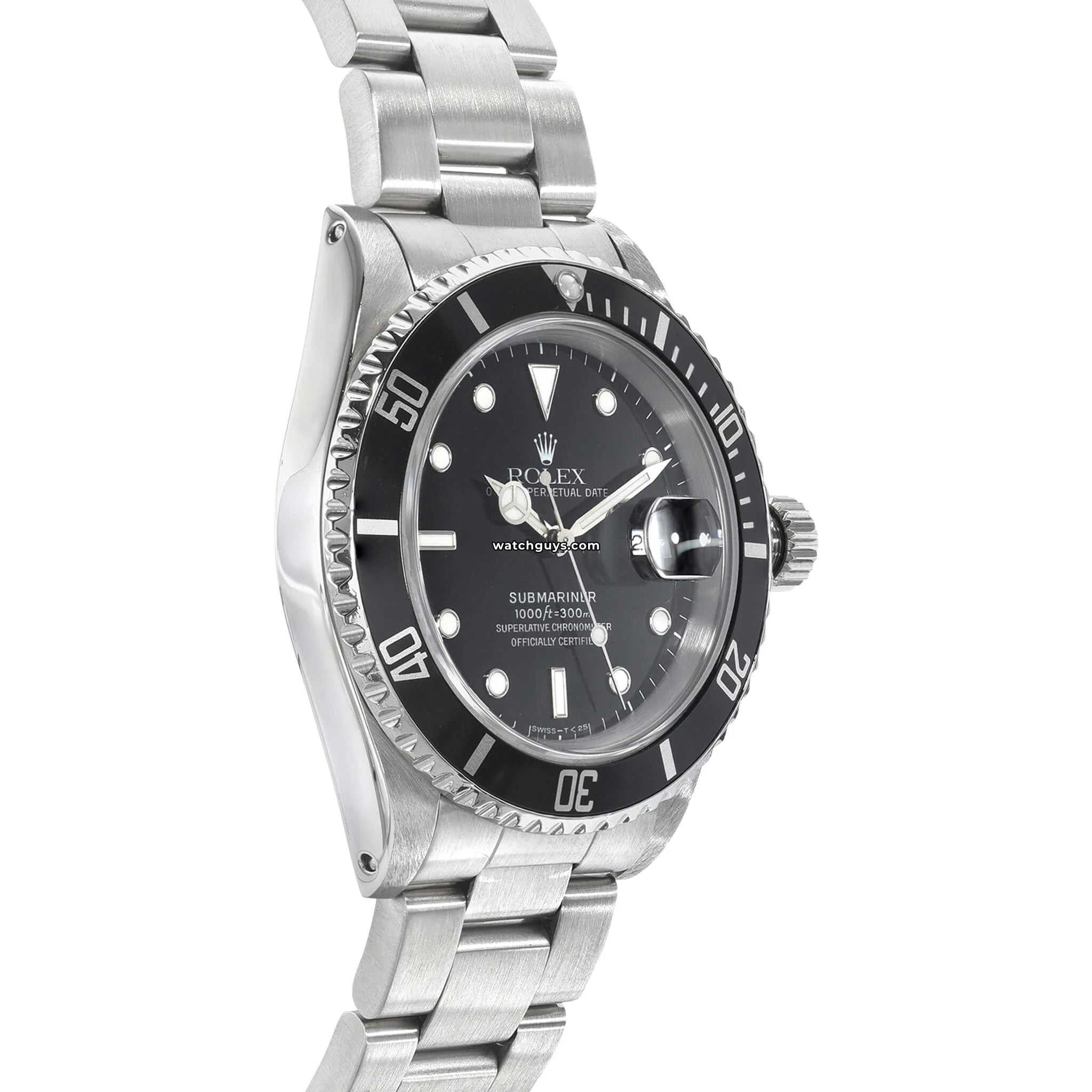 Original Rolex Submariner 16610 Men's Black Stainless Steel Luxury Dive Watch - Perfect for Diving, Business & Formal Occasions