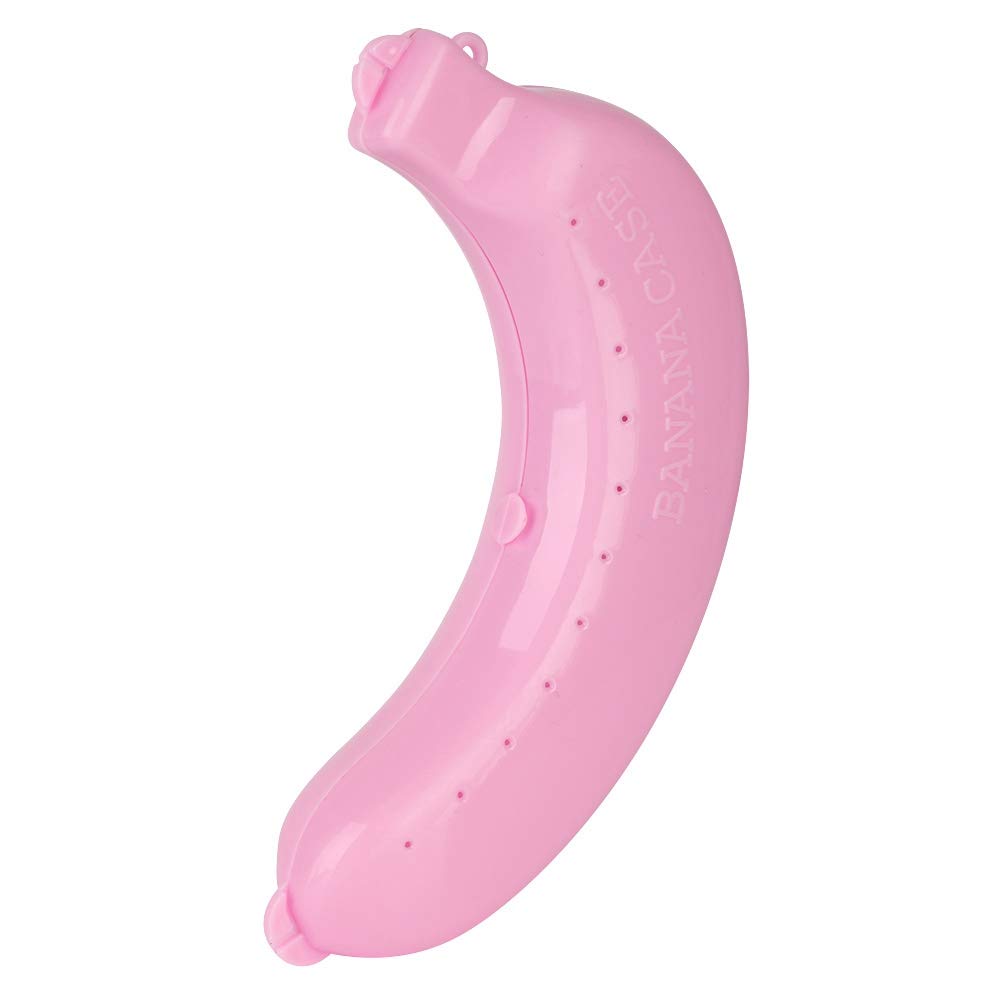 AlvinliteHome Banana Storage Case - Cute Pink Banana Protector Box for Travel, Lunch & Outdoor Fruit Storage | Perfect for School, Picnics & Camping Trips