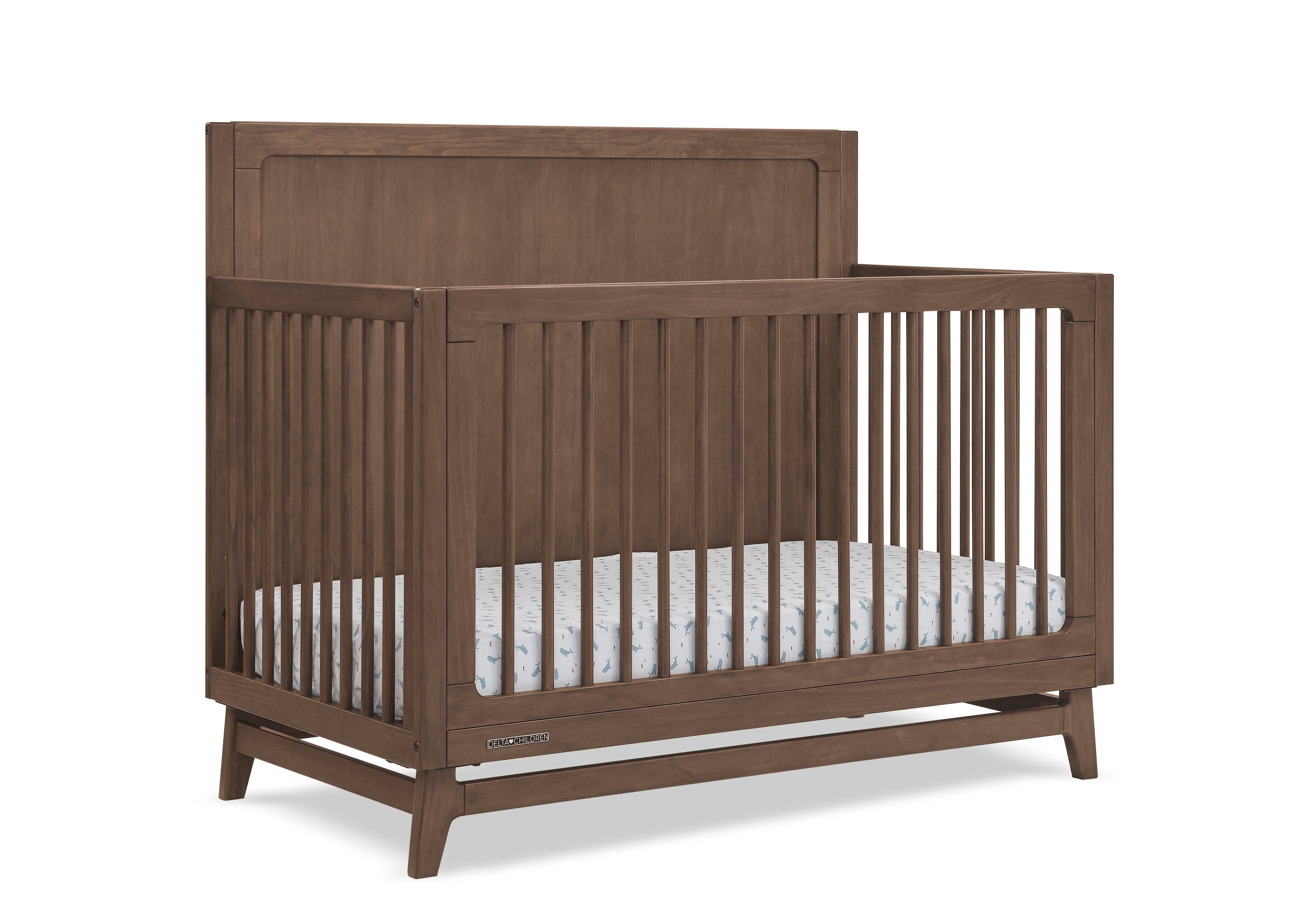 Convertible 6-in-1 Baby Crib by Spencer - Nursery Furniture That Grows with Your Child from Newborn to Toddler Bed