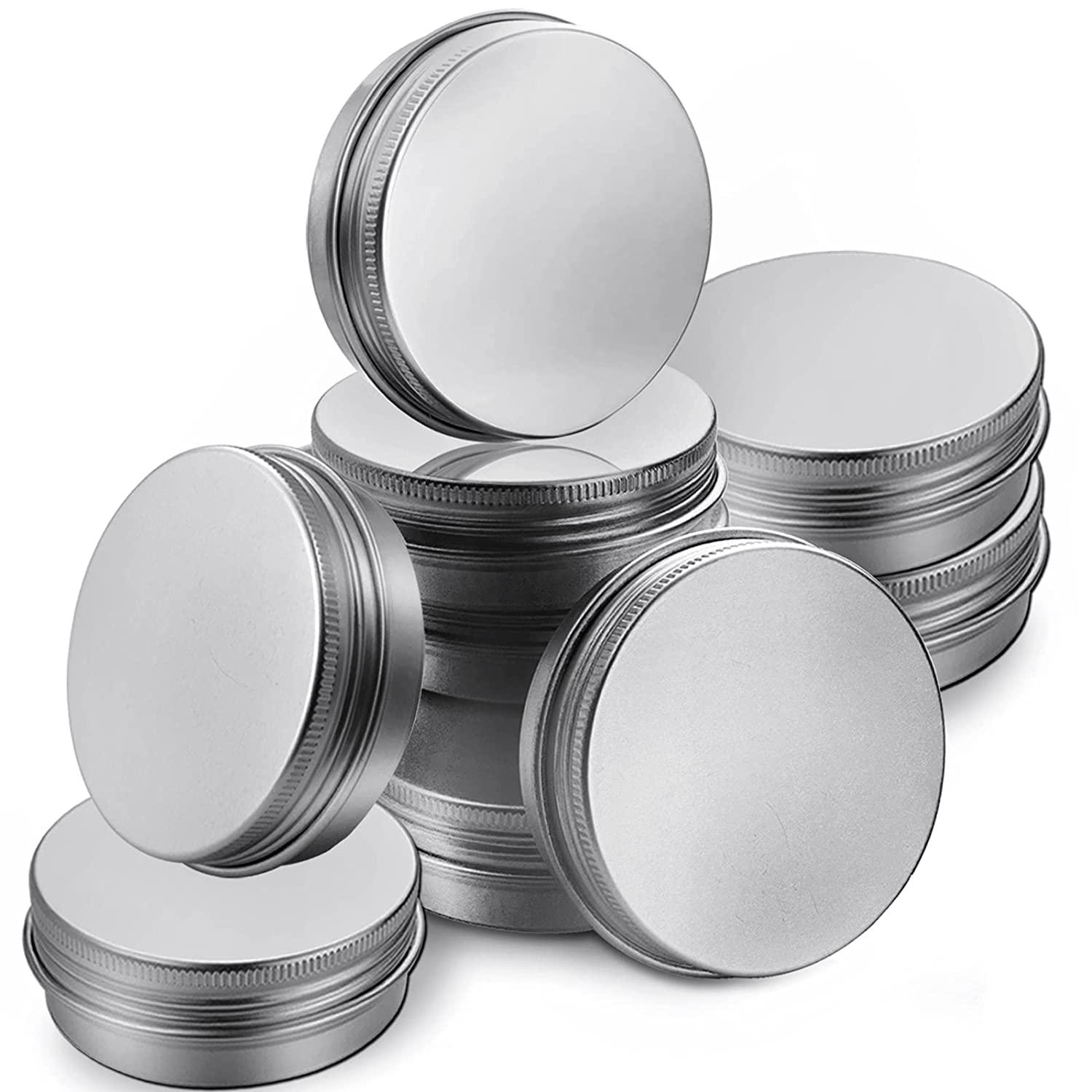 12-Pack 100ml Aluminum Cosmetic Jars for Creams, Lip Balm, Body Butter, Essential Oils & Hair Wax | Reusable Makeup Containers | Perfect for DIY Beauty Products, Travel & Salon Storage