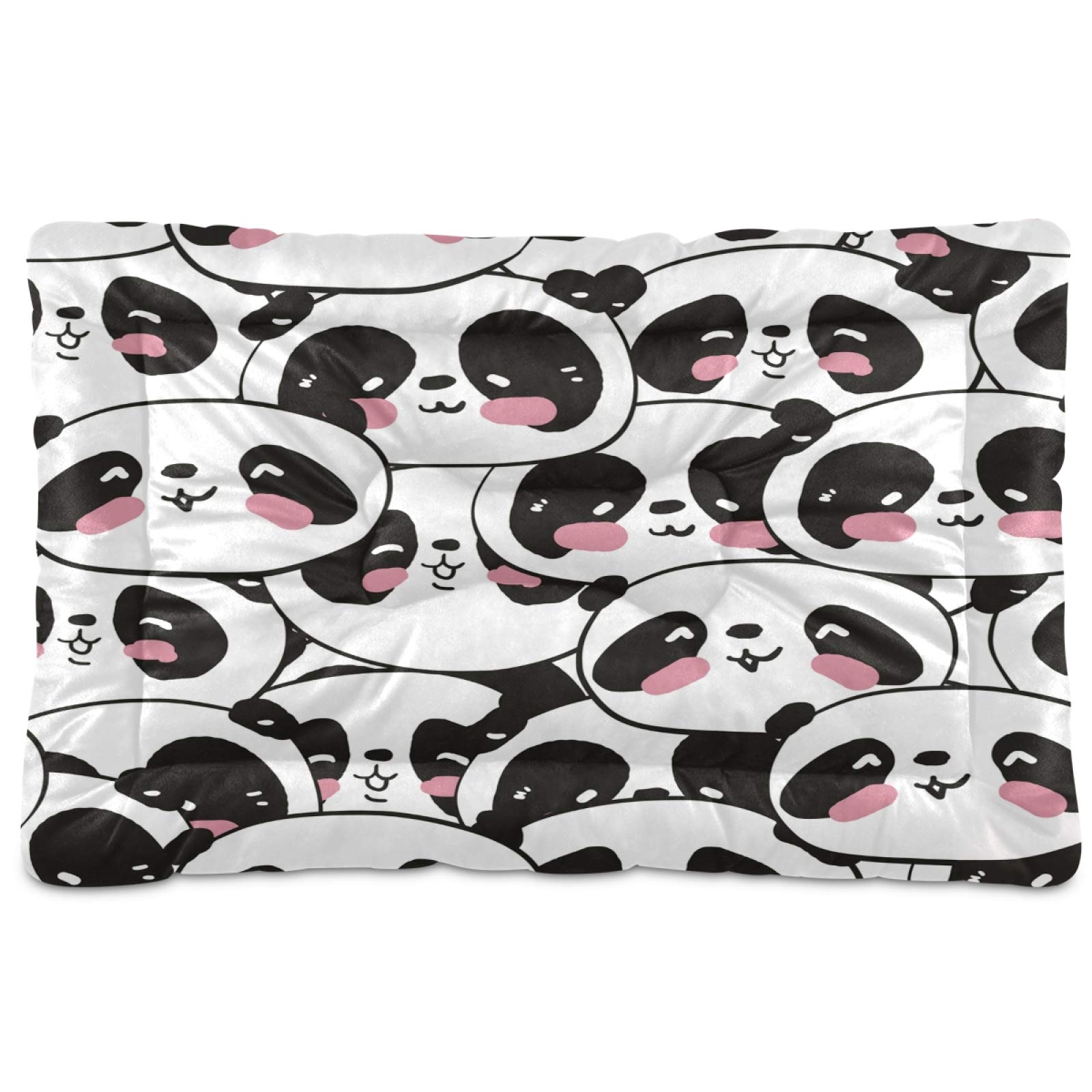 KEEPREAL Colorful Flowers Ladybugs Pet Bed - Ultra Soft Rectangle Dog & Cat Bed for Small to Medium Pets, 24x18 Inch, Calming Comfort for Anxiety Relief - Perfect for Living Room, Bedroom or Crate
