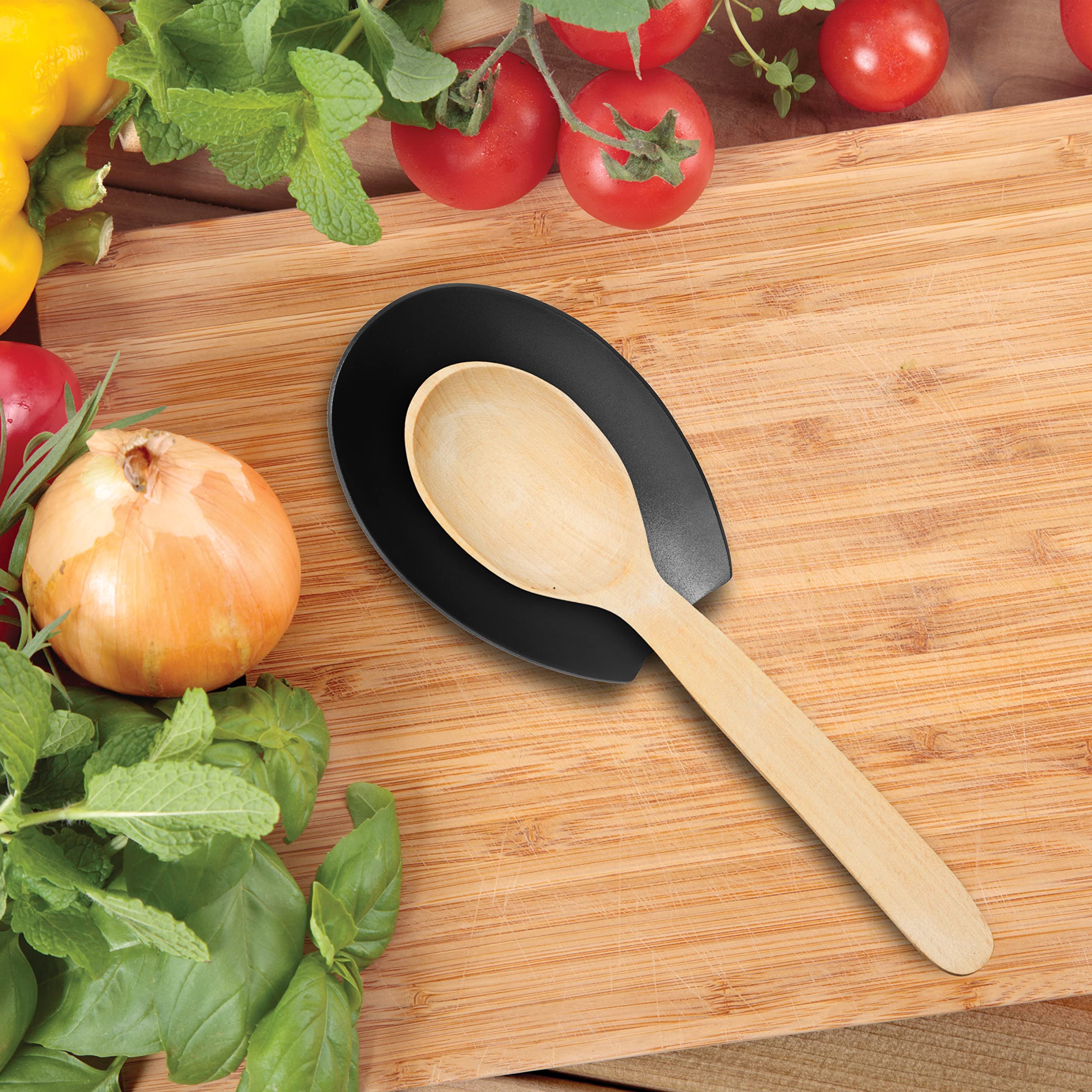 Stainless Steel Spoon Rest for Kitchen - Mess-Free Cooking Utensil Holder, 5.25x3.5 Inch - Perfect for Countertops & Stovetops