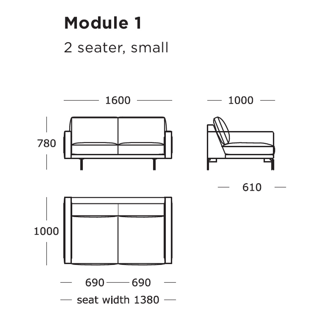 Modular Sofa Set - Edge V1 with 8 Configurable Sections for Modern Living Room & Office Spaces