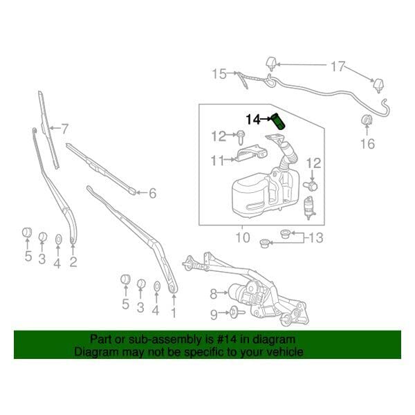 Mopar 68134661AA Windshield Washer Pump Strainer for Fiat 500L - Replacement Part for Windshield Cleaning System | Perfect for DIY Car Maintenance & Auto Repair