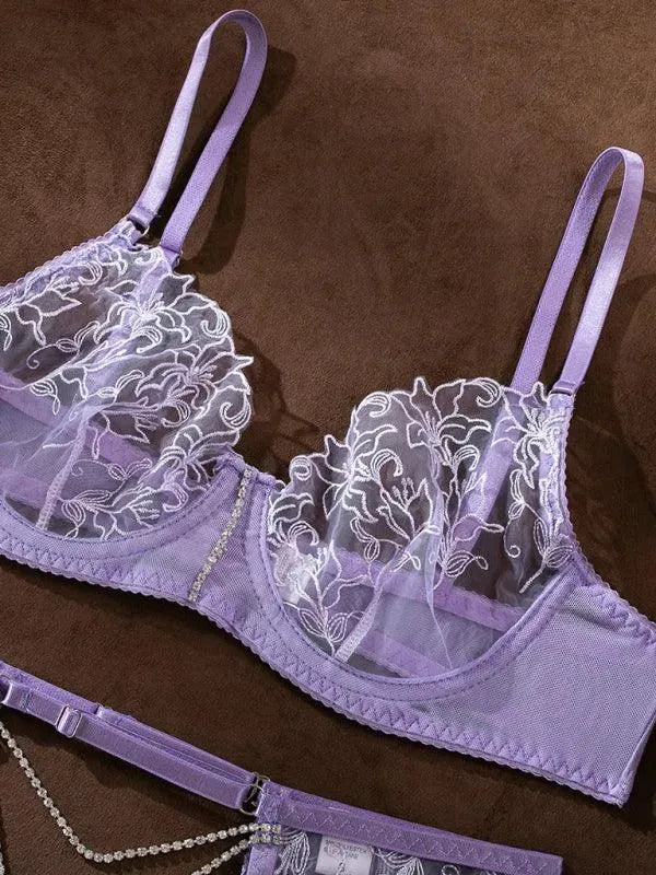 Sexy Lingerie Sets for Women - Strappy Lace Bra & Panty Set - Perfect for Valentine's Day, Honeymoon & Romantic Nights