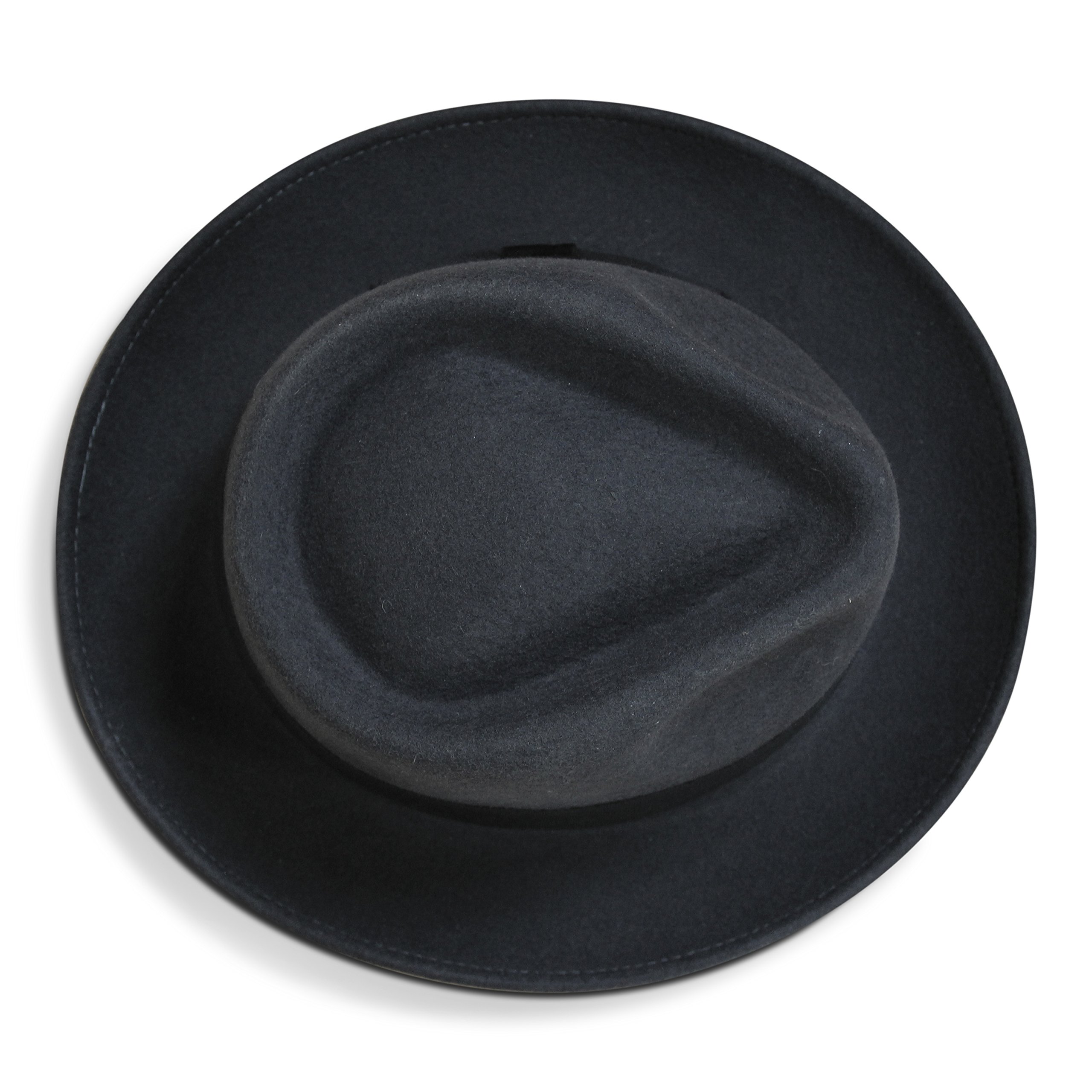 Premium Doyle - Teardrop Fedora Hat for Men & Women - 100% Wool Felt - Crushable Travel Hat - Water Resistant Unisex Fedora - Perfect for Outdoor Adventures, Travel & Fashion