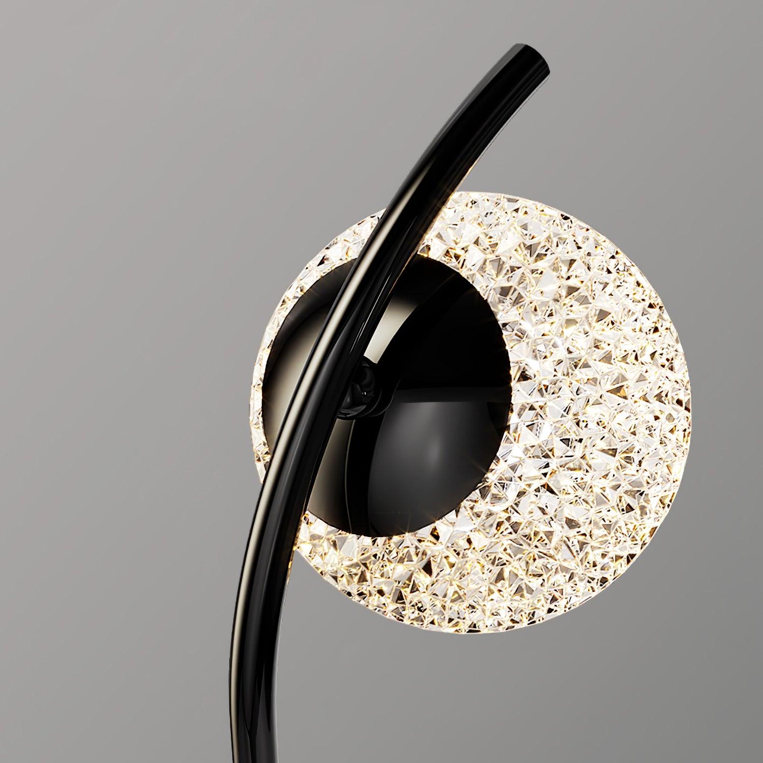 Ksovv Crystal Wall Lamp - Elegant LED Sconce Light for Bedroom, Living Room & Hallway - Modern Home Decor Lighting Fixture