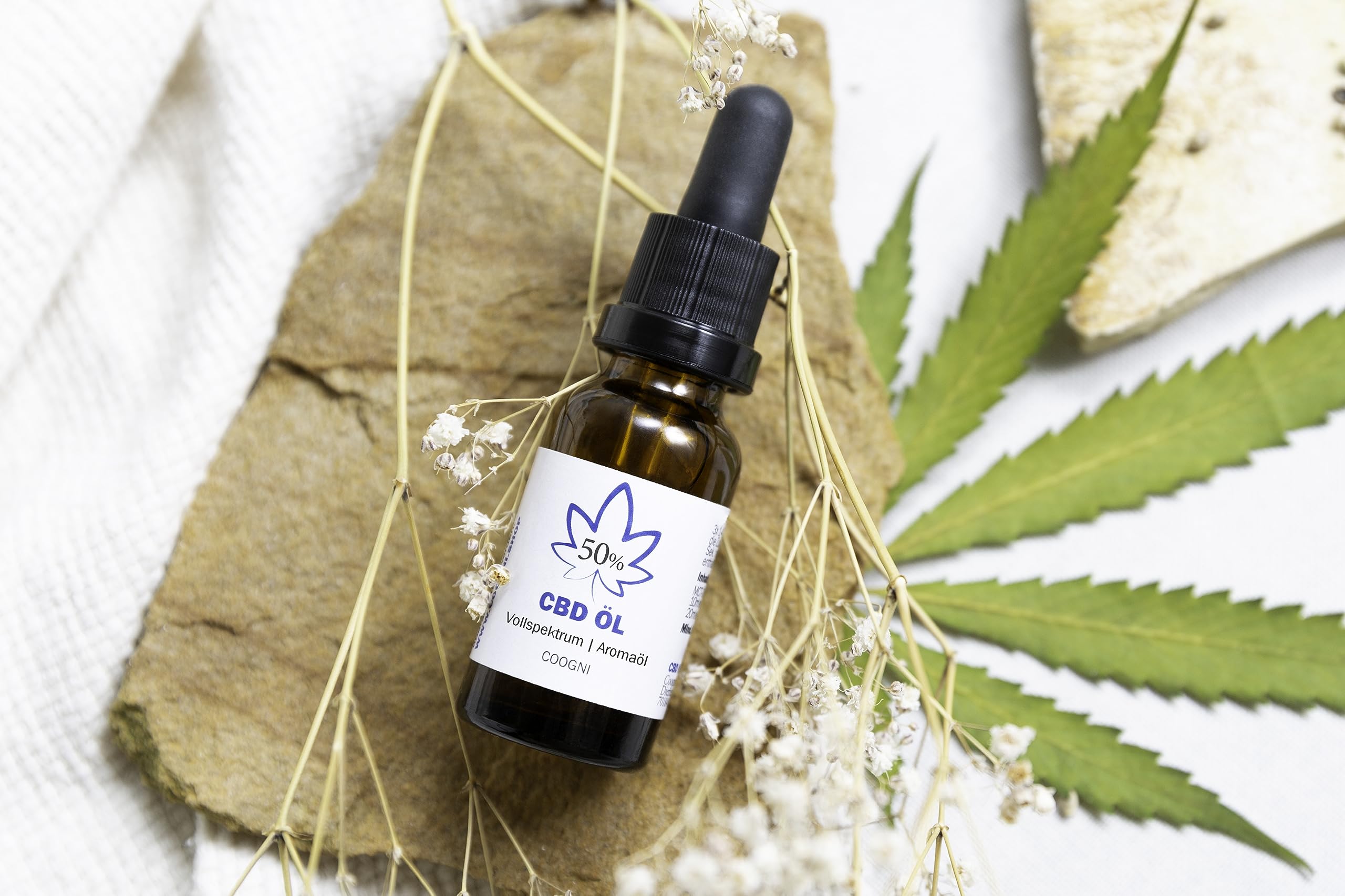 Premium Coogni CBD Oil 5000mg - 50% Full Spectrum Hemp Extract with MCT Oil | Pharmaceutical Grade, Made in Germany | Swiss-Grown Hemp | Less Than 0.2% THC | Natural Stress Relief & Sleep Aid for Daily Wellness