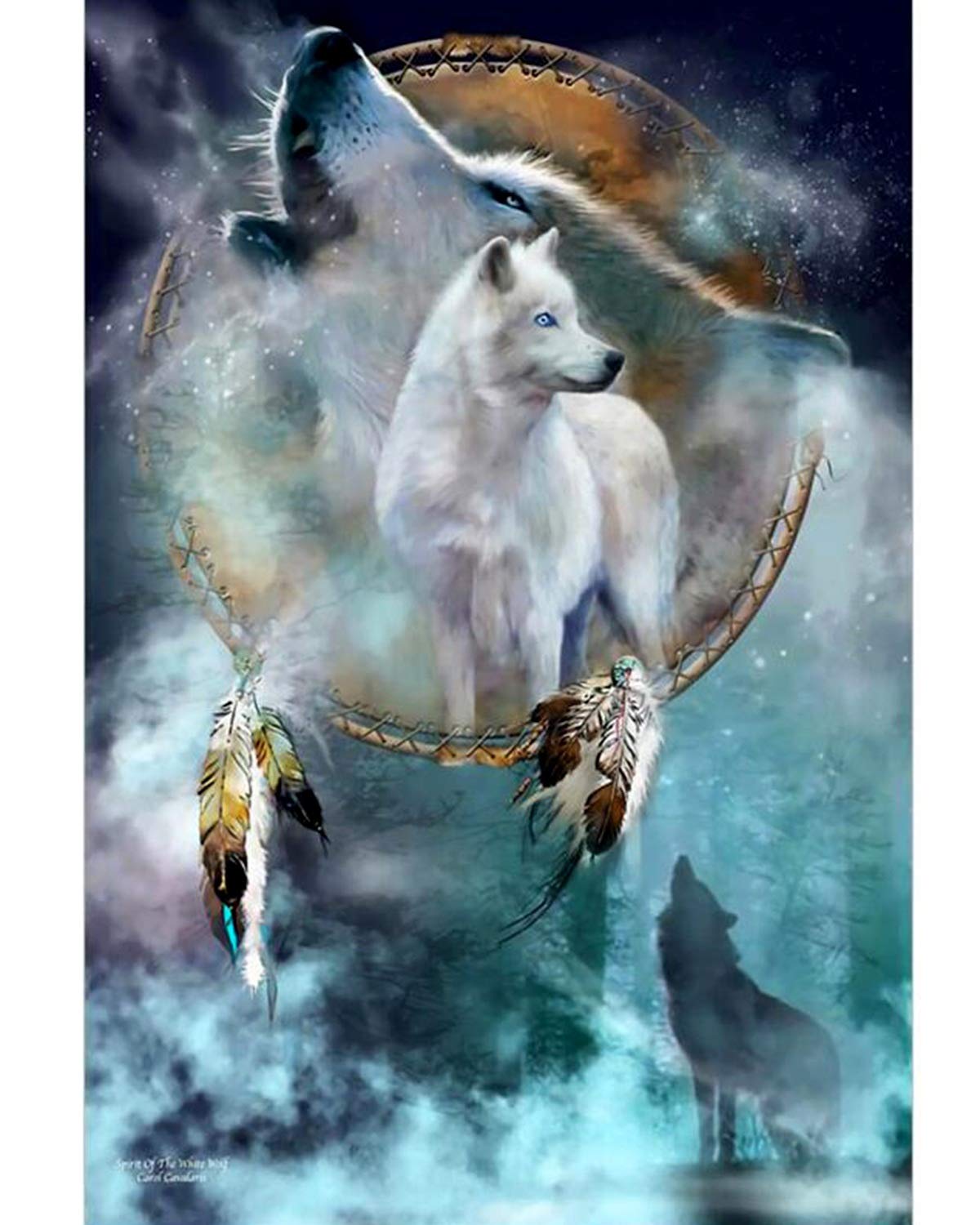 MUMA 1000 Piece Jigsaw Puzzle for Adults - White Wolf Animal Landscape Puzzle, Educational Family Game Toy, Brain Teaser Challenge (2000 Pieces, 99.5×70.5CM) - Perfect for Home Decor, Family Bonding & Stress Relief