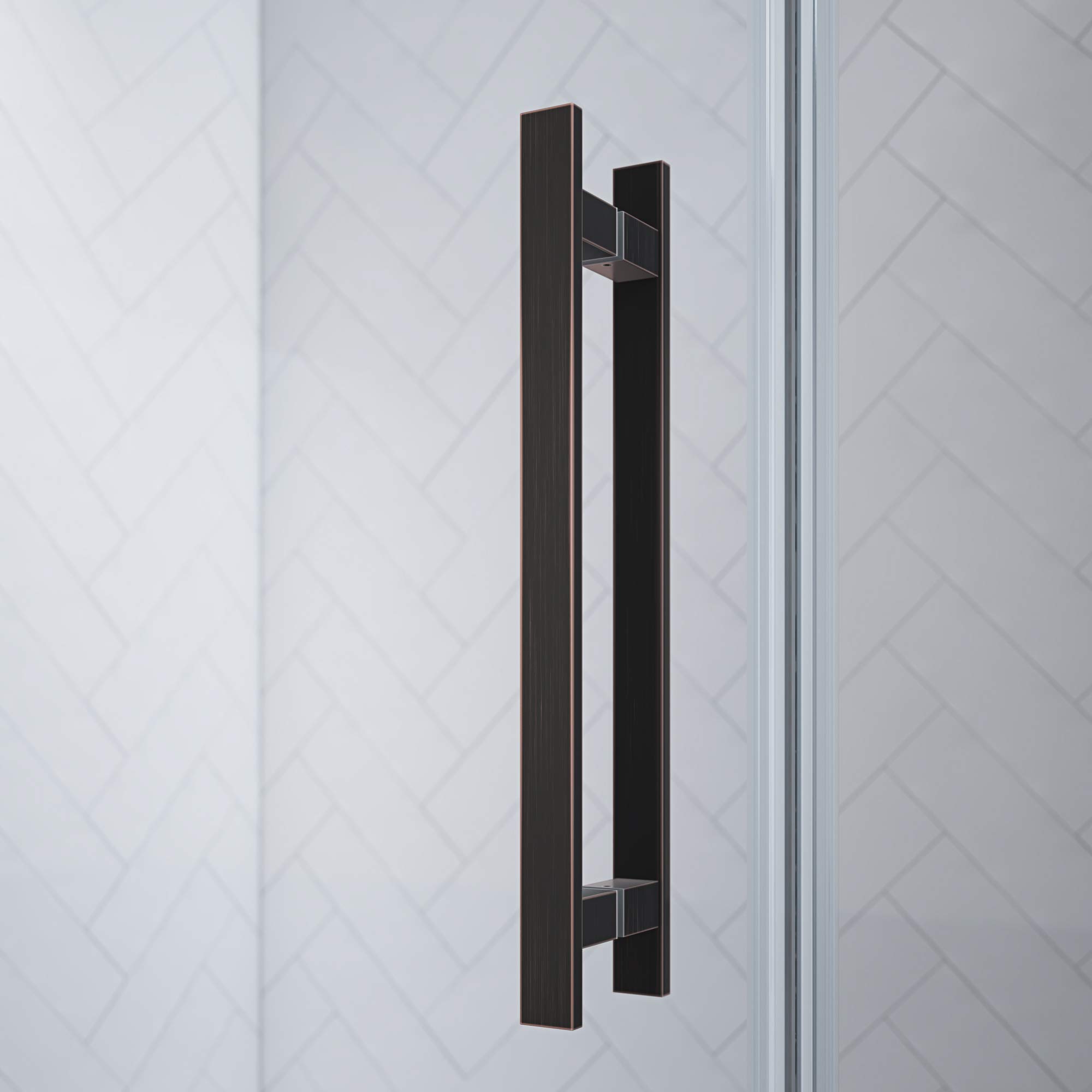 OVE Decors Pasadena Frameless Corner Pivot Shower Door 46