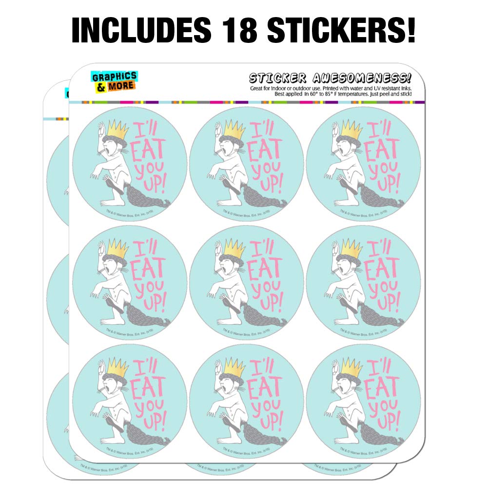 Where The Wild Things Are Eat You Up - Planner Calendar Stickers for Scrapbooking, Bullet Journal & Crafting - Perfect for DIY Projects, Gift Wrapping & School Supplies