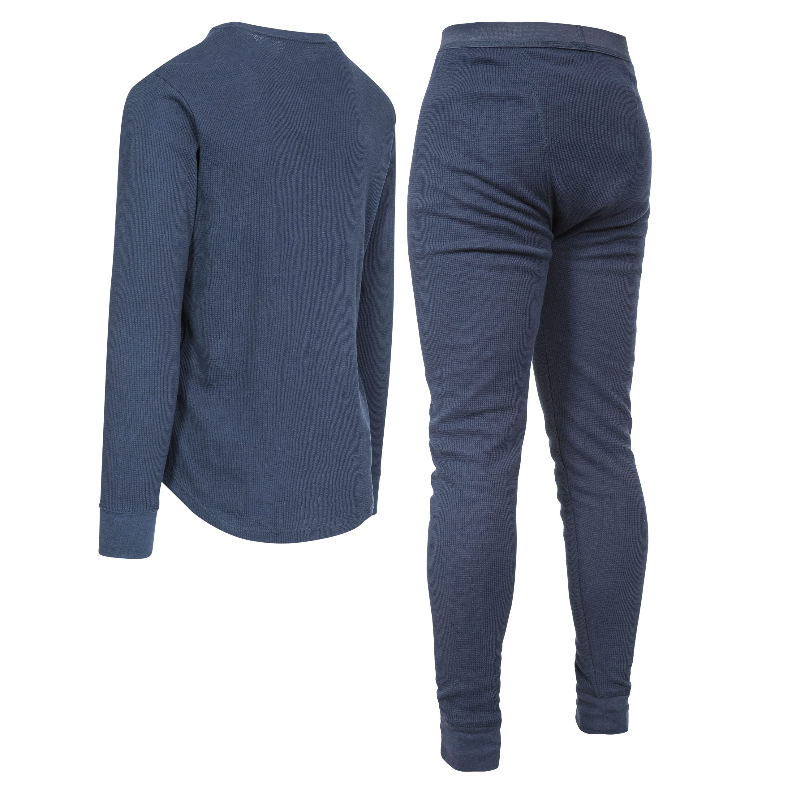 Men's & Women's Super Soft Thermal Base Layer Set - Navy Blue | Warm Winter Underwear for Hiking, Skiing & Outdoor Activities