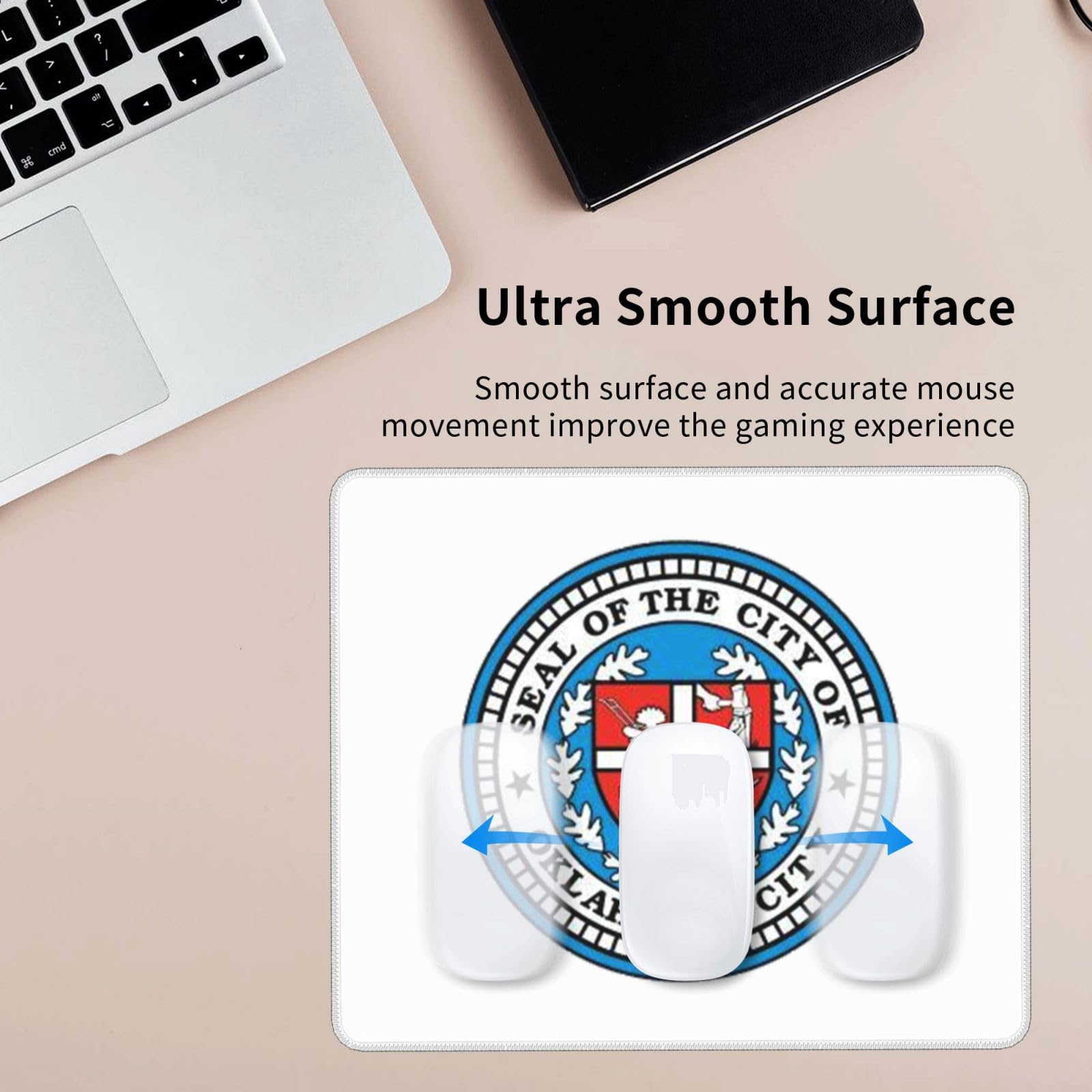 SIYTUAU Oklahoma City Seal Mouse Pad - Waterproof, Non-Slip Rubber Desk Mat for Office & Gaming (10x12 Inches) - Perfect for Laptop, PC & Workstation Use