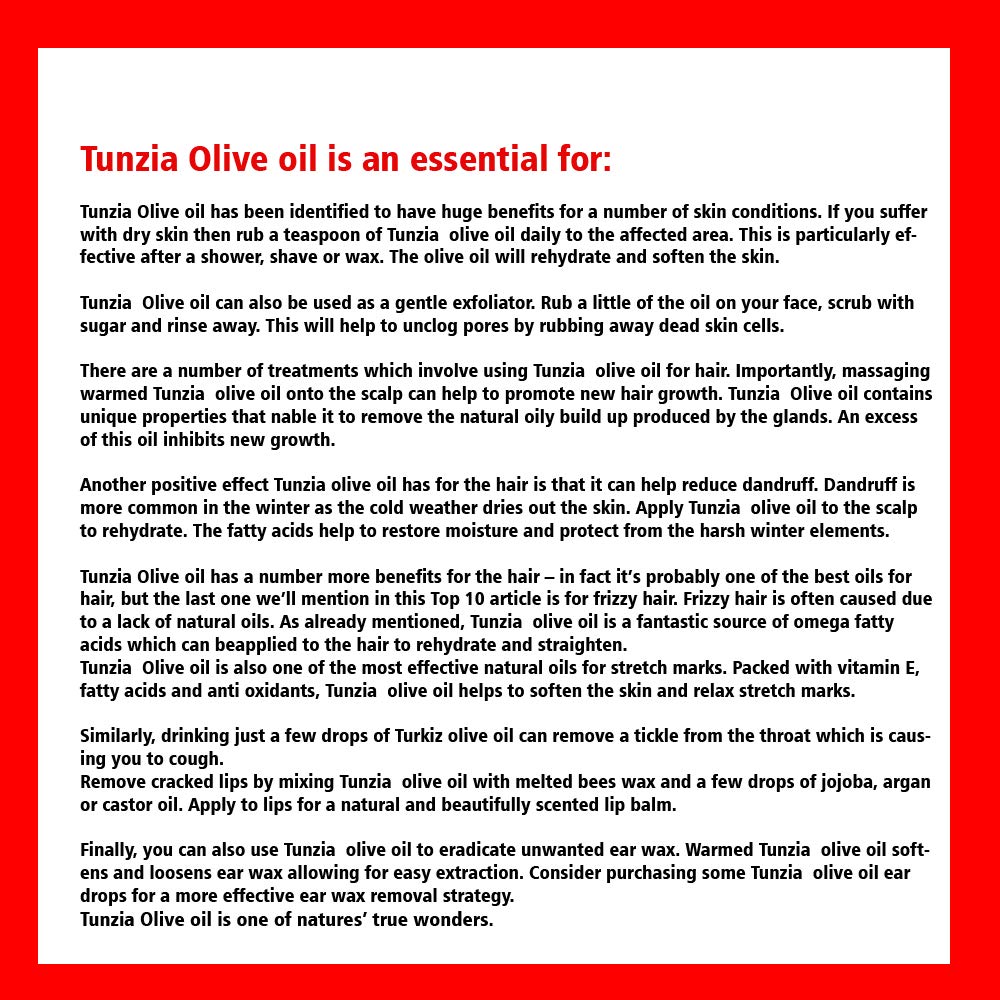 Premium TUNZIA Extra Virgin Olive Oil - 125ml (Pack of 4) - Cold Pressed, Rich in Antioxidants - Perfect for Cooking, Salad Dressing & Healthy Recipes