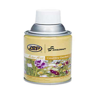 SKILCRAFT 6840013684789 Skilcraft Zep Meter Mist Refills - Country Garden Scent, 10oz (Pack of 12) | Air Freshener for Home, Office & Car | Long-Lasting Fragrance & Easy Refill System