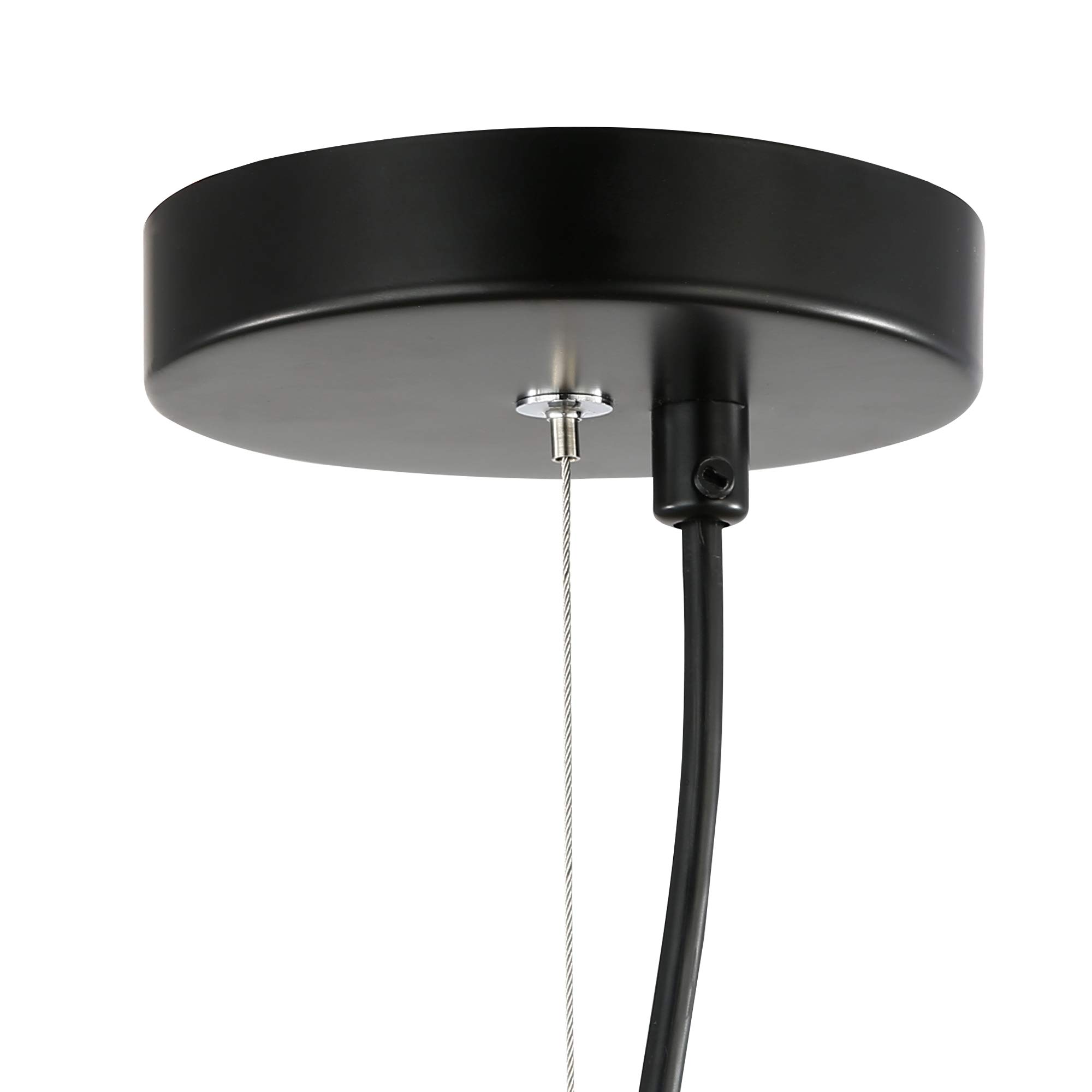 Light Society LS-C380-SMK Ravello Pendant Light Fixture - Smokey Glass Shade - Modern Ceiling Lighting for Dining Room, Kitchen Island & Bedroom Decor