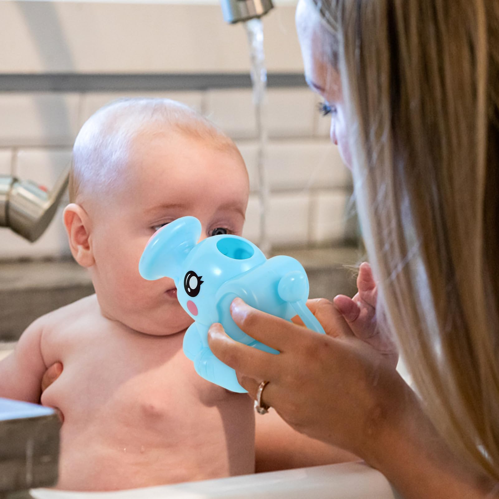 CIMAXIC 2-Pack Small Watering Can Bathtub Toys for Kids - BPA-Free PP Plastic Water Sprinkler Bath Toys for Toddlers - Fun Bathtime & Outdoor Water Play Accessories