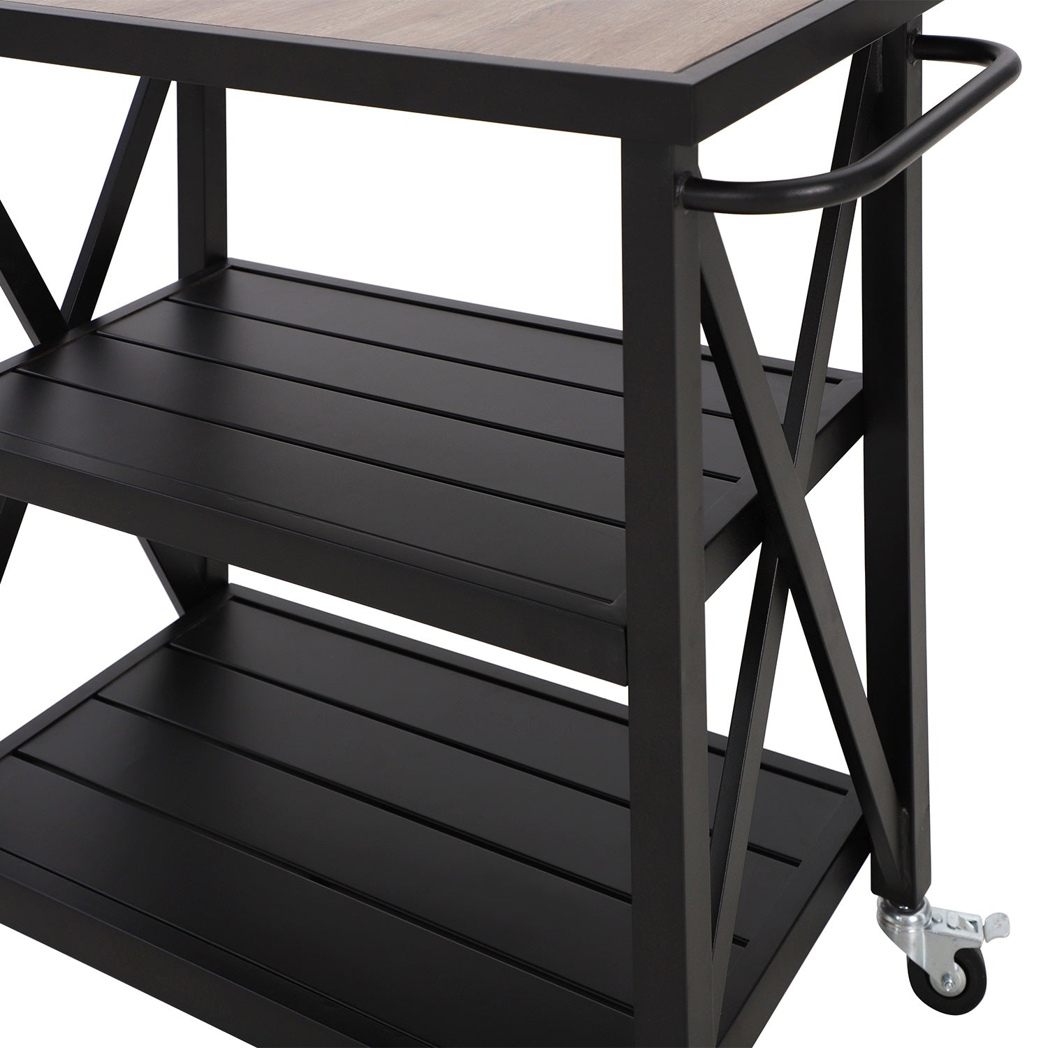 PHI VILLA 3-Tier Rolling Kitchen Cart with Sturdy Metal Frame - Space-Saving Storage Organizer for Pantry, Bathroom, or Garage - Perfect for Indoor & Outdoor Use in Home, Office, or Patio