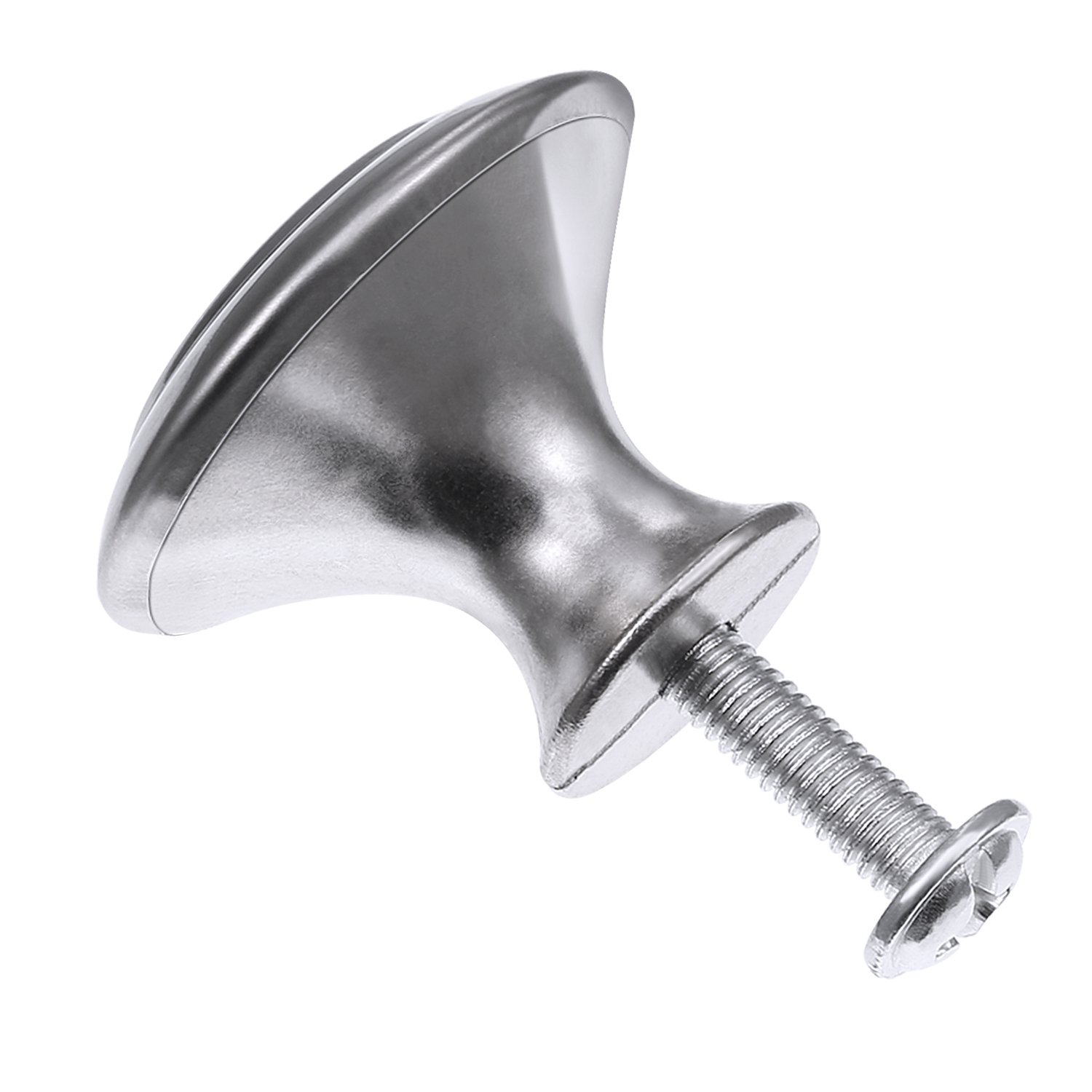 Bememo 24 Pack Silver Cabinet Knobs - 1.06 x 0.79 Inch Round Kitchen Drawer Handles, Dresser Pulls, Durable Hardware for Cabinets, Wardrobes, and Furniture