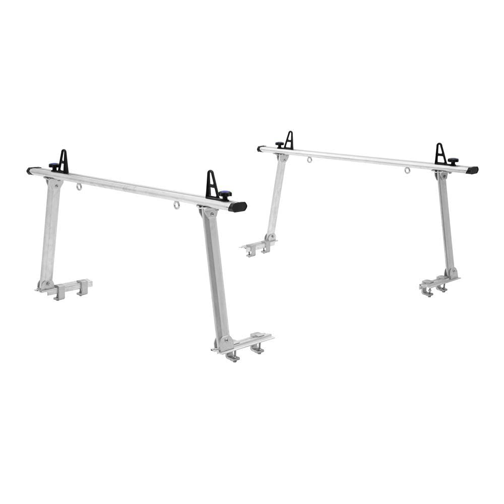 ATR-Rack-V2 Aluminum Universal Truck Ladder Rack - 800 lb Capacity Heavy Duty - No Drill C-Clamp Installation - Built-in Tie-Down for Lumber, Kayaks, Canoes - Perfect for Construction, Camping & Outdoor Adventures