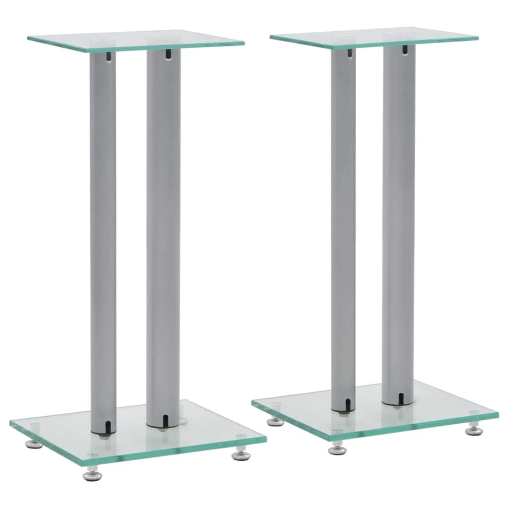 FAMIROSA Universal Studio Monitor Stands for Desk - Adjustable Speaker Stands for Hi-Fi Loudspeakers, Bookshelf & Computer Speakers (Pair) - Perfect for Home Studio, Gaming & Office Workspace