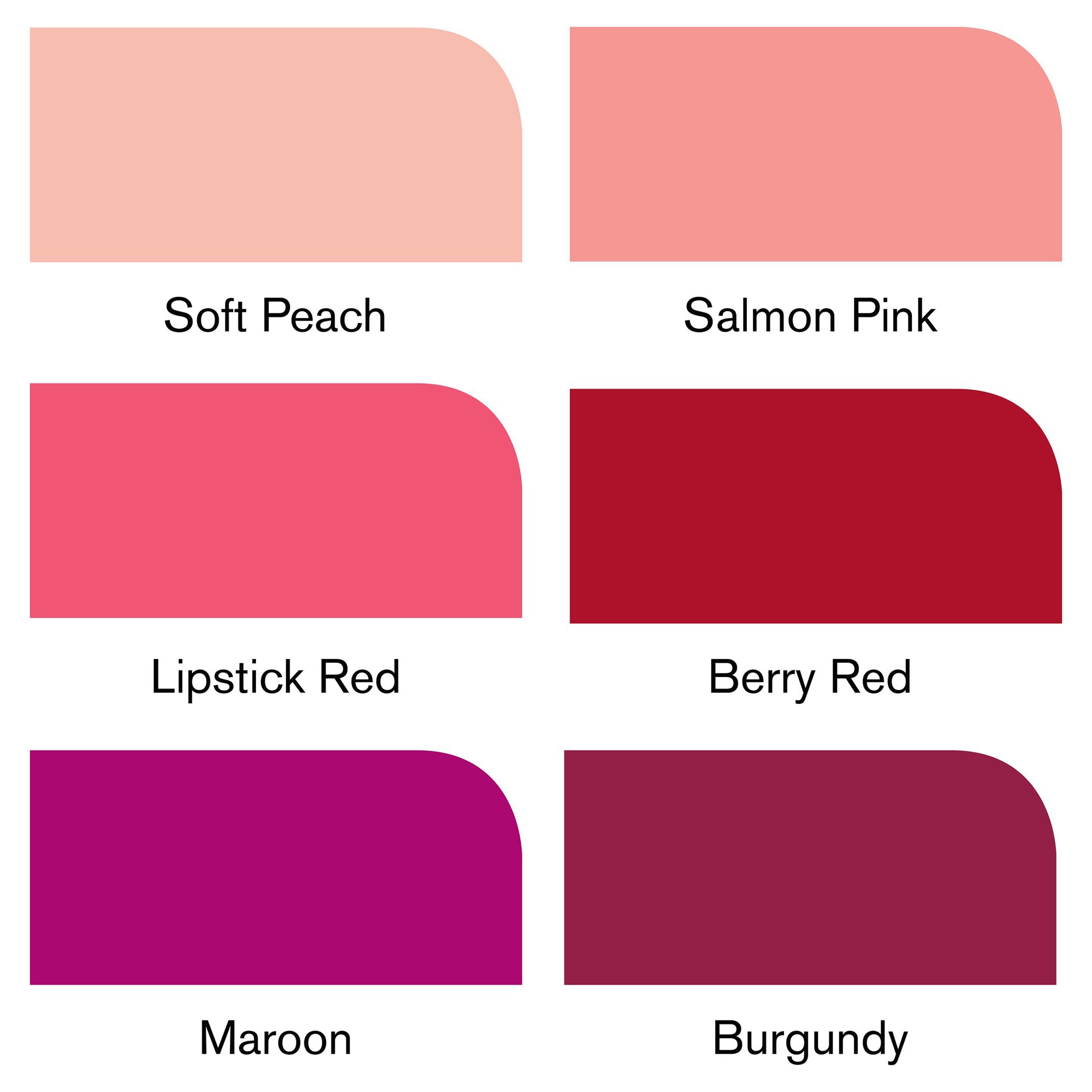 6-Piece Double Tip ProMarker Set - Vibrant Red Tones for Professional Artwork, Calligraphy & Crafting Projects