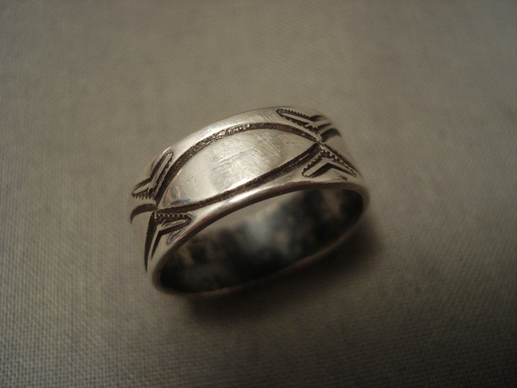 1910's Vintage Navajo Ingot/coin Native American Jewelry Silver Ring