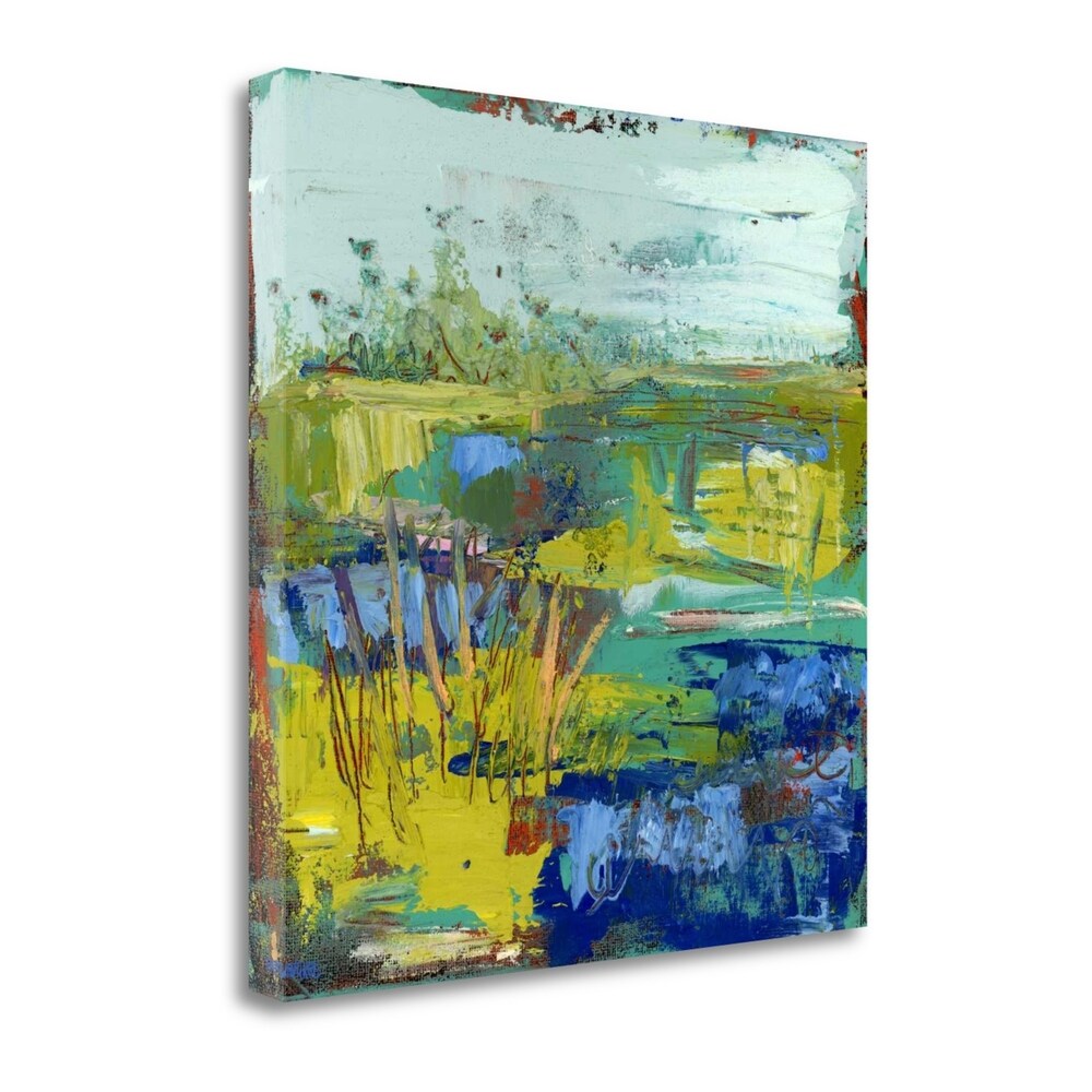 Abstract Summer Marsh II by Pamela J. Wingart - Premium Giclee Print on Gallery Wrapped Canvas - Modern Wall Art for Living Room, Bedroom & Office Decor