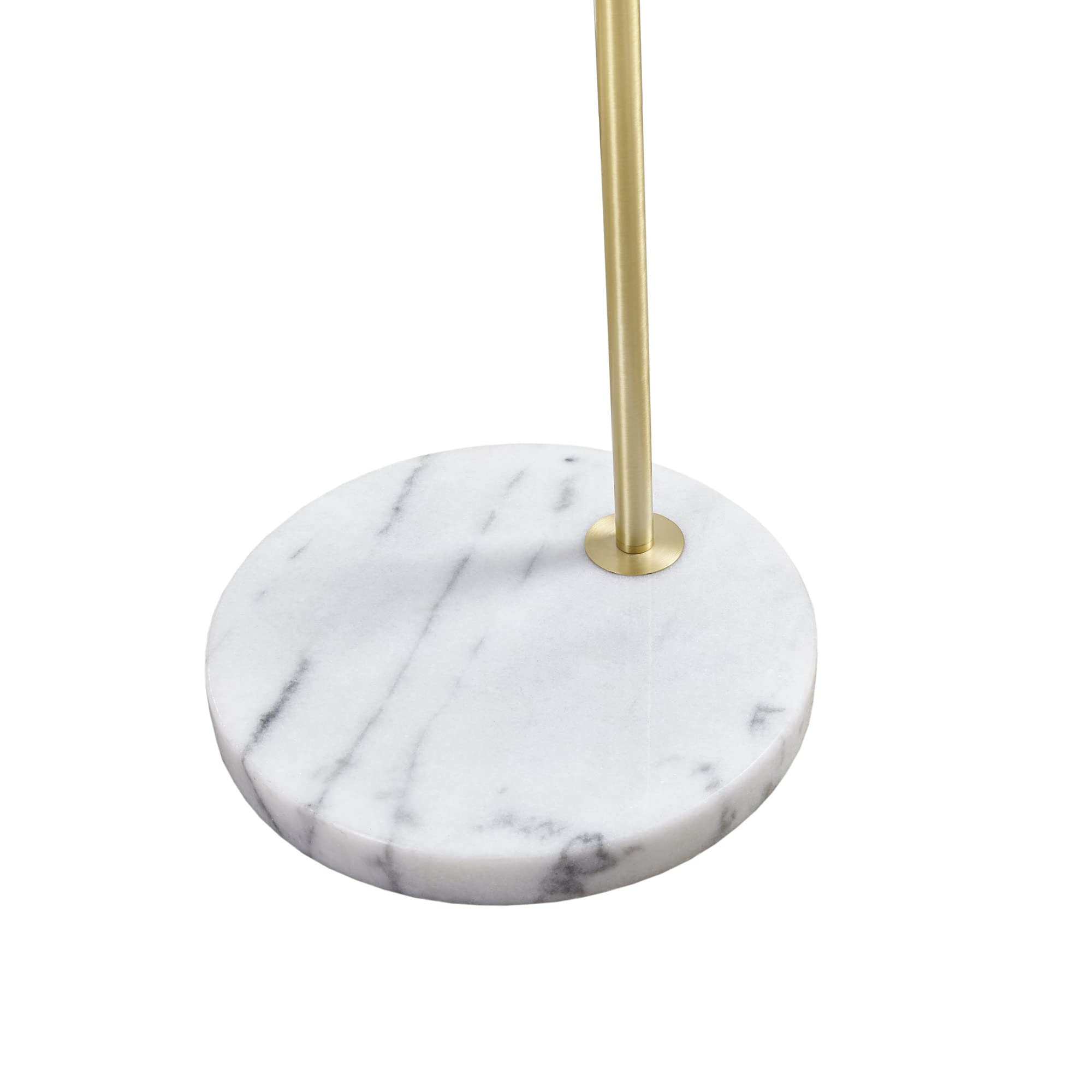 Hampton Hill Auburn Modern Floor Lamp with Bell Glass Shade & Marble Base - 72