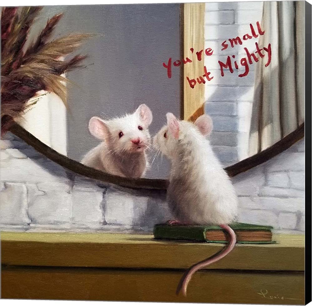 Lucia Heffernan Mighty Mouse Canvas Art - 24x24 Inch Museum Wrapped Wall Painting with Black Sides | Perfect for Home Decor, Office Wall Art & Gift Ideas