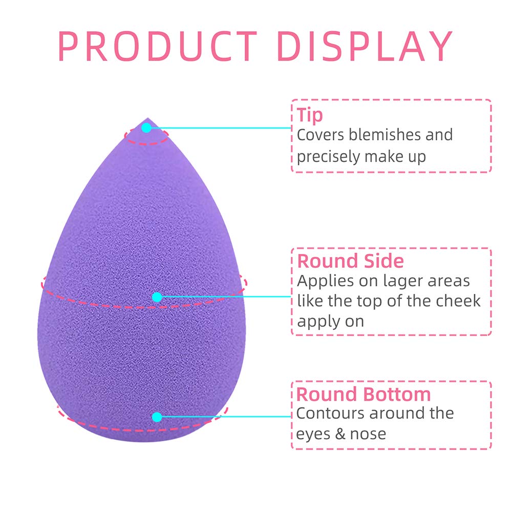 Dolovemk 6PCS Professional Makeup Sponges - Micro Mini Beauty Blender Sponge Set (30mm, Latex-Free, Expands When Wet) - Random 6 Colors for Flawless Foundation & Concealer Application - Perfect for Travel, Everyday Makeup & On-The-Go Touch Ups