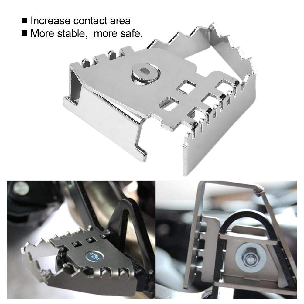 Motorcycle Rear Brake Pedal Extender - Enlarged Foot Brake Lever Extension Pad for BMW F800GS F700GS (Plating) - Improve Comfort & Control for Long Rides & Off-Road Adventures