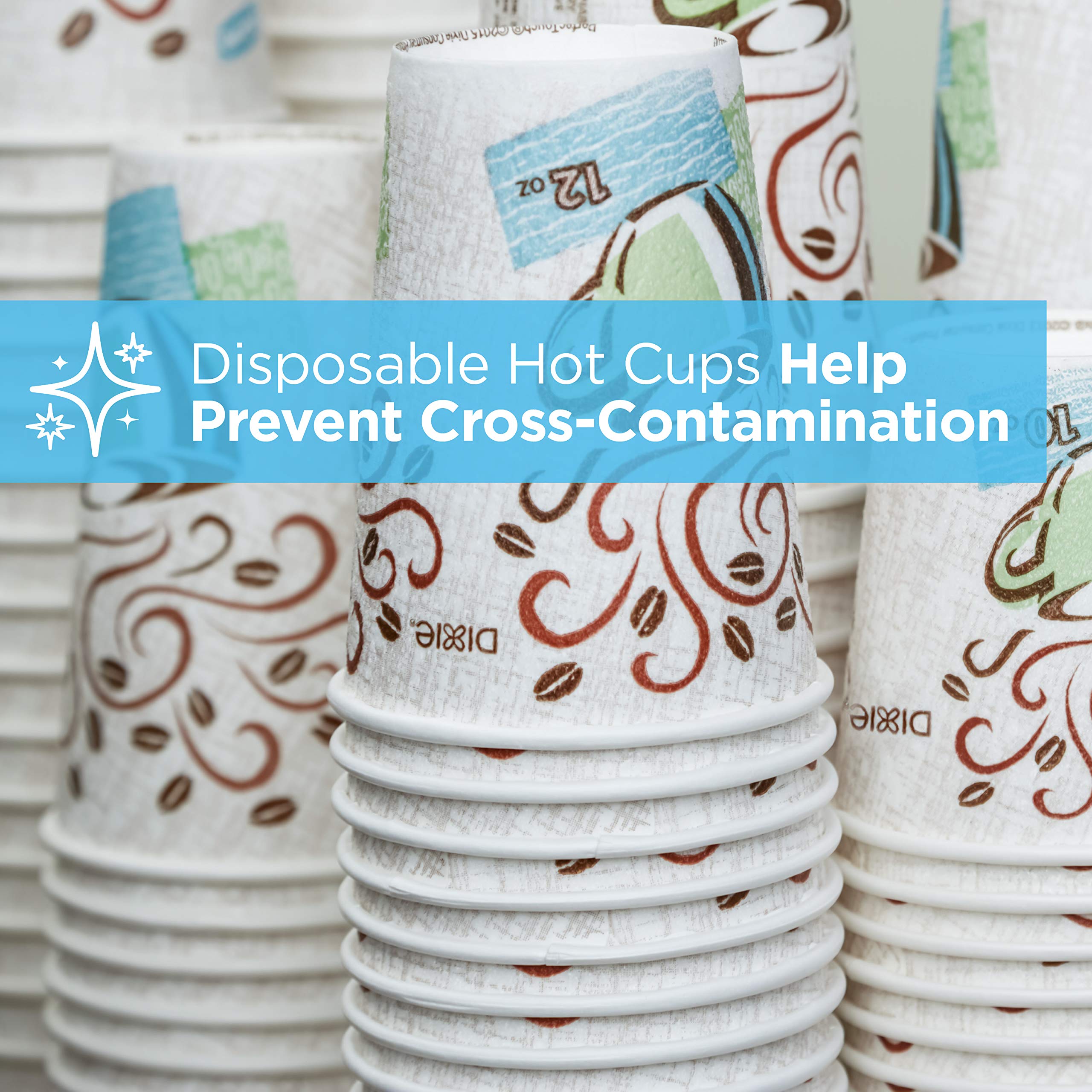 Dixie PerfecTouch 12 oz Insulated Paper Coffee Cups - 960 Count (6 Sleeves of 160 Cups) | Hot & Cold Beverage Containers for Office, Cafes & Home Use | BPA-Free Disposable Cups by Georgia-Pacific