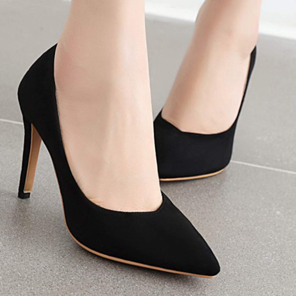 DEERBUNNY Women's IN3 Suede Heels - Classic Pointed Toe High Heel Pumps for Party, Wedding & Office | Comfortable Dress Shoes for Women