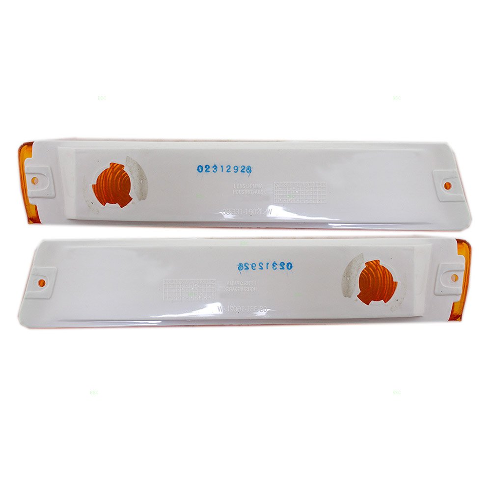 Replacement Driver & Passenger Side Marker Lights for 1978-1979 Ford F150 F250 F350 Pickup Truck Bronco - Amber Park Signal Lamps - Easy DIY Installation for Classic Truck Restoration & Nighttime Safety