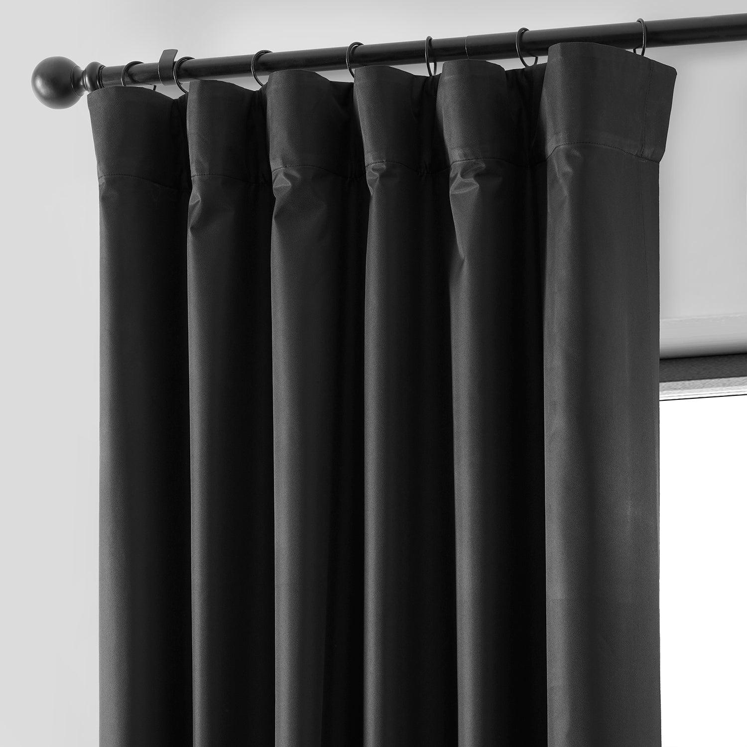 Deep Black Blackout Curtains for Hotels & Bedrooms - Thermal Insulated Room Darkening Drapes for Better Sleep & Privacy
