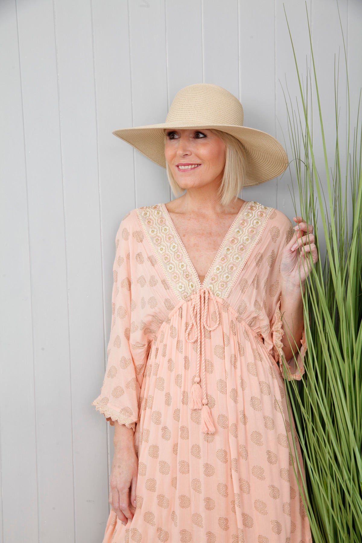 Shellie Straw Hat for Women - Natural Beige Wide Brim Summer Beach Hat - Perfect for Vacation, Outdoor, and Sun Protection